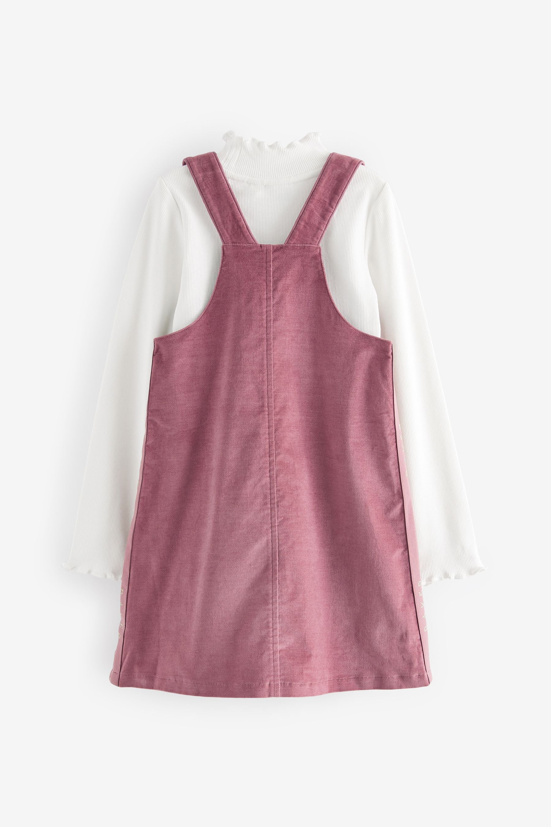 Baker by Ted Baker Pink High Neck Top and Pinafore Dress Set