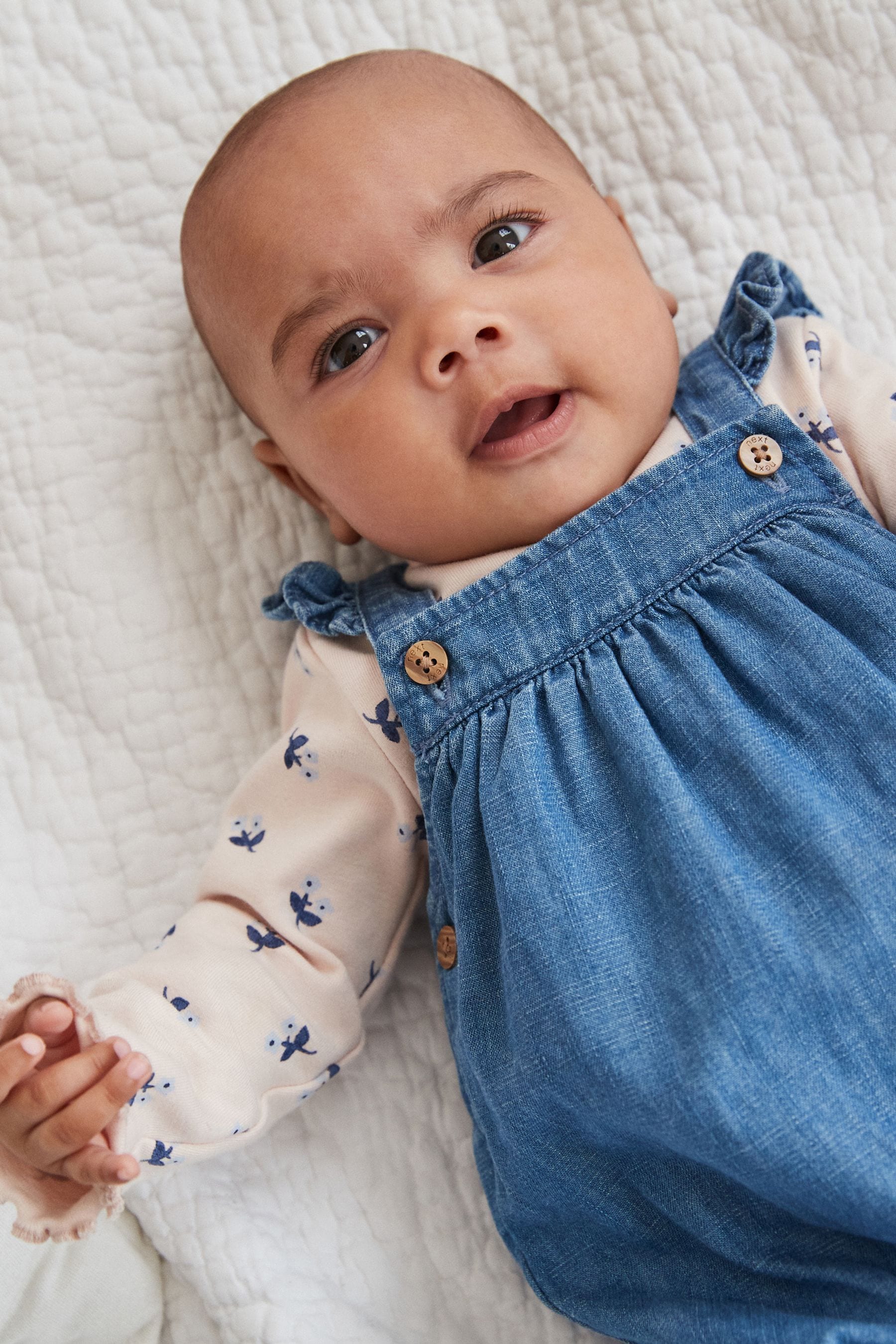 Denim Baby Dungaree and Long Sleeve Bodysuit Set (0mths-2yrs)