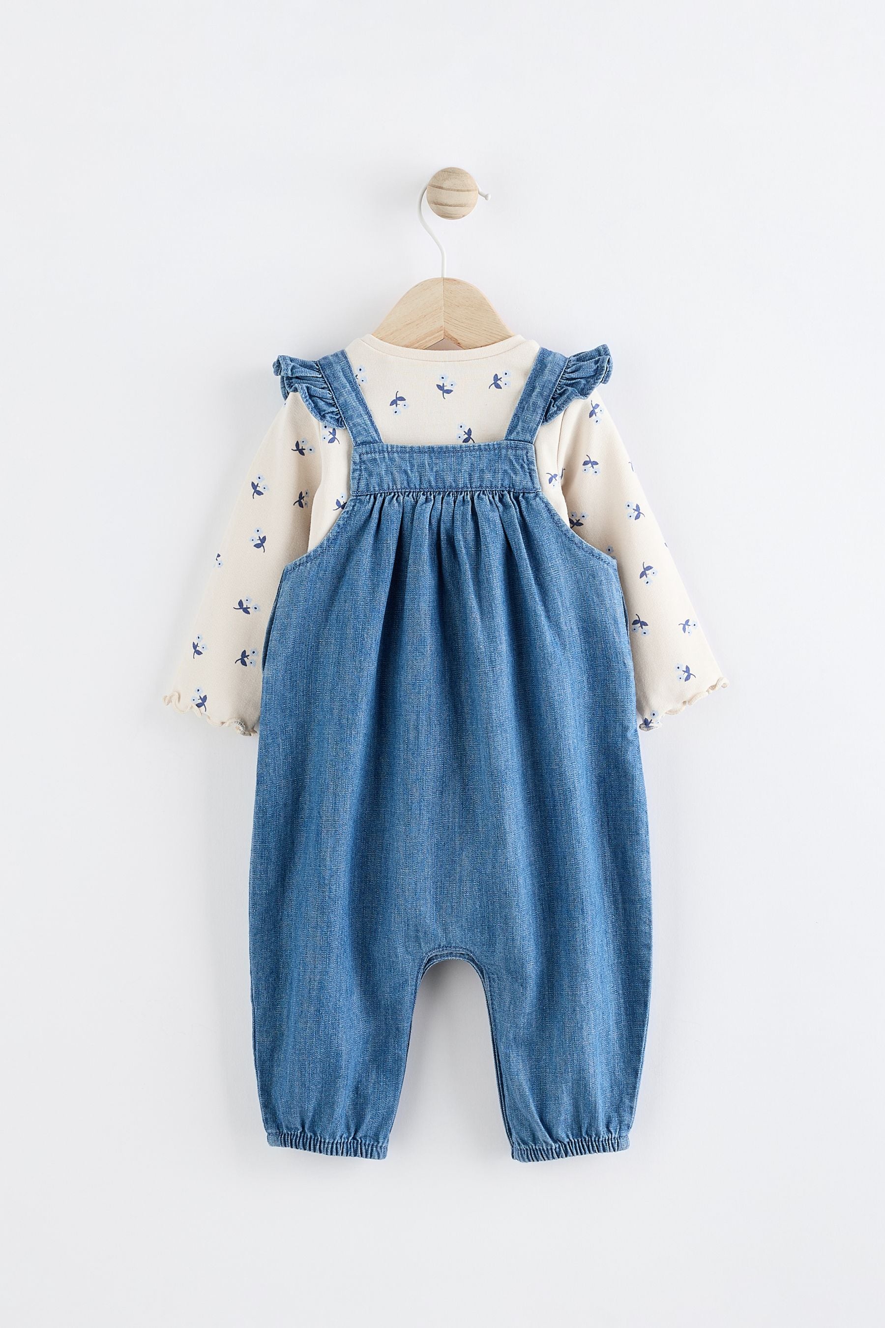 Denim Baby Dungaree and Long Sleeve Bodysuit Set (0mths-2yrs)