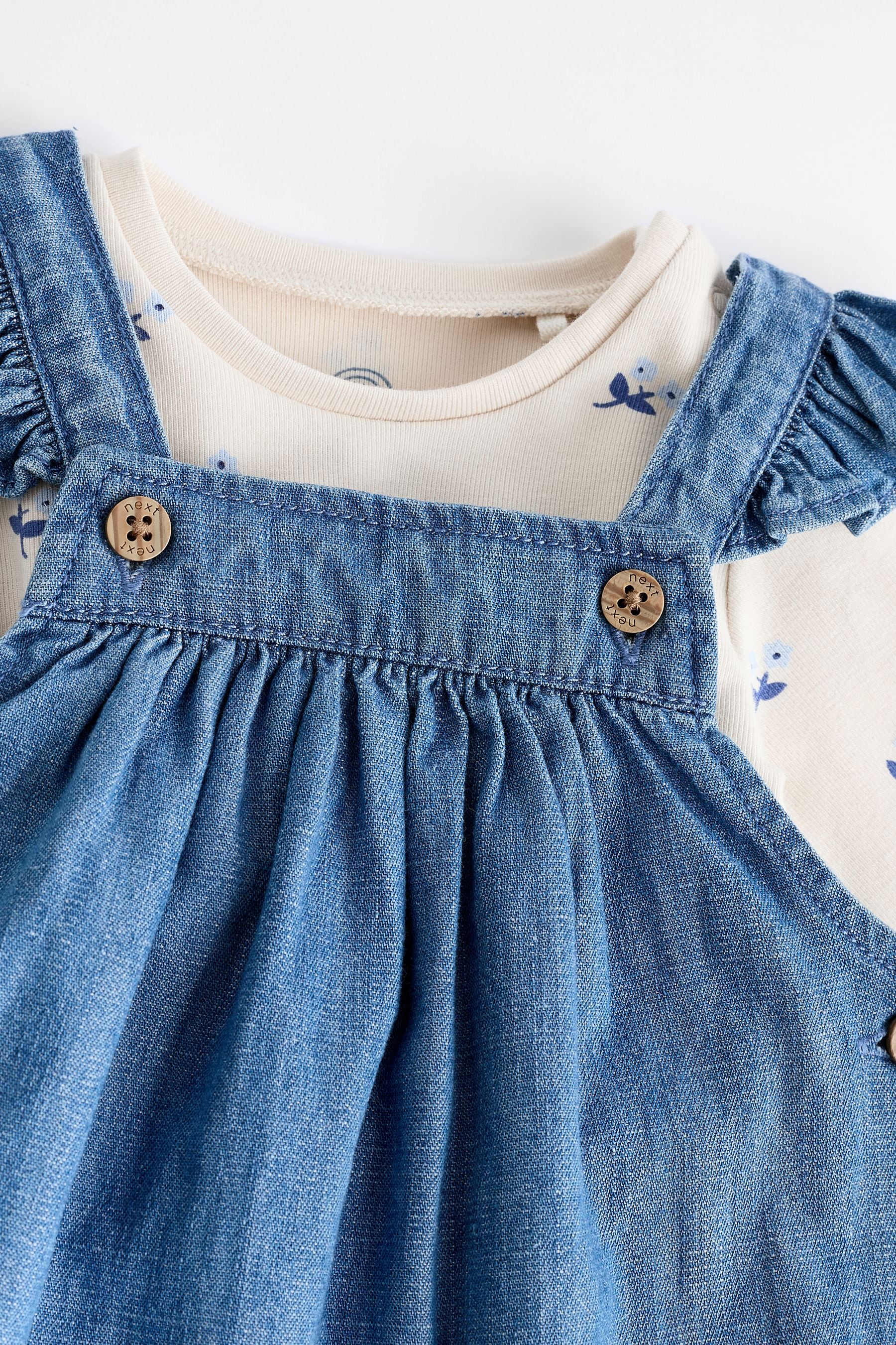 Denim Baby Dungaree and Long Sleeve Bodysuit Set (0mths-2yrs)