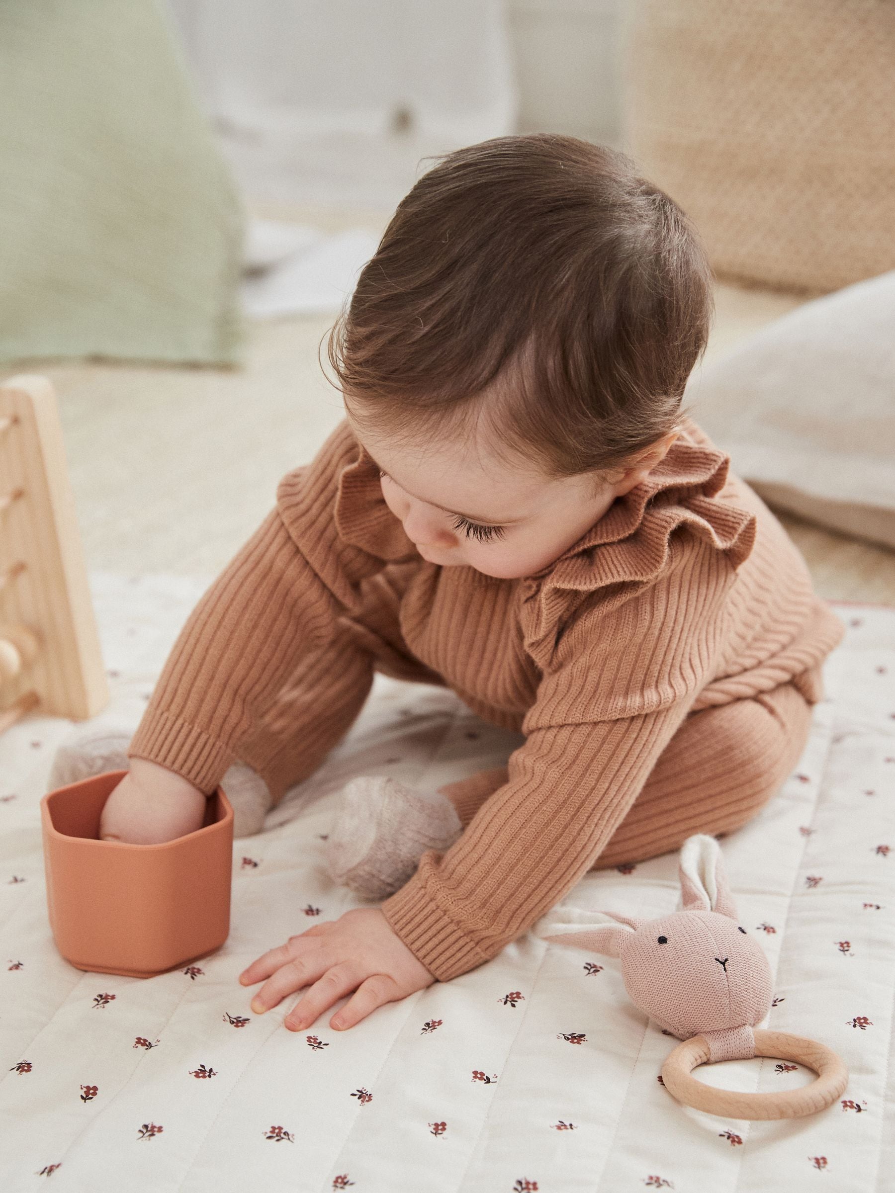 Mink Brown Knitted Baby Jumper & Leggings Set (0mths-3yrs)