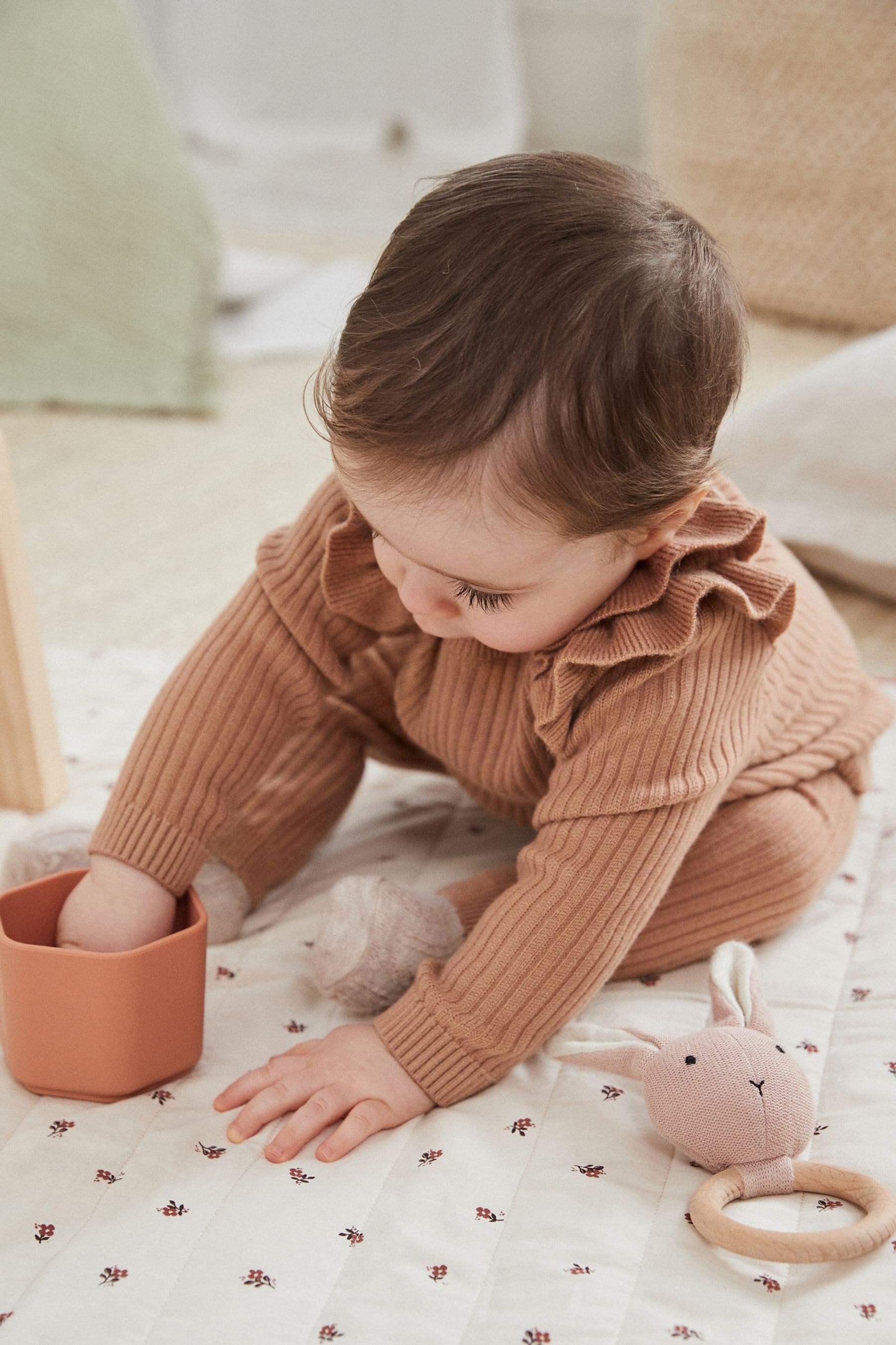 Mink Brown Knitted Baby Jumper & Leggings Set (0mths-3yrs)