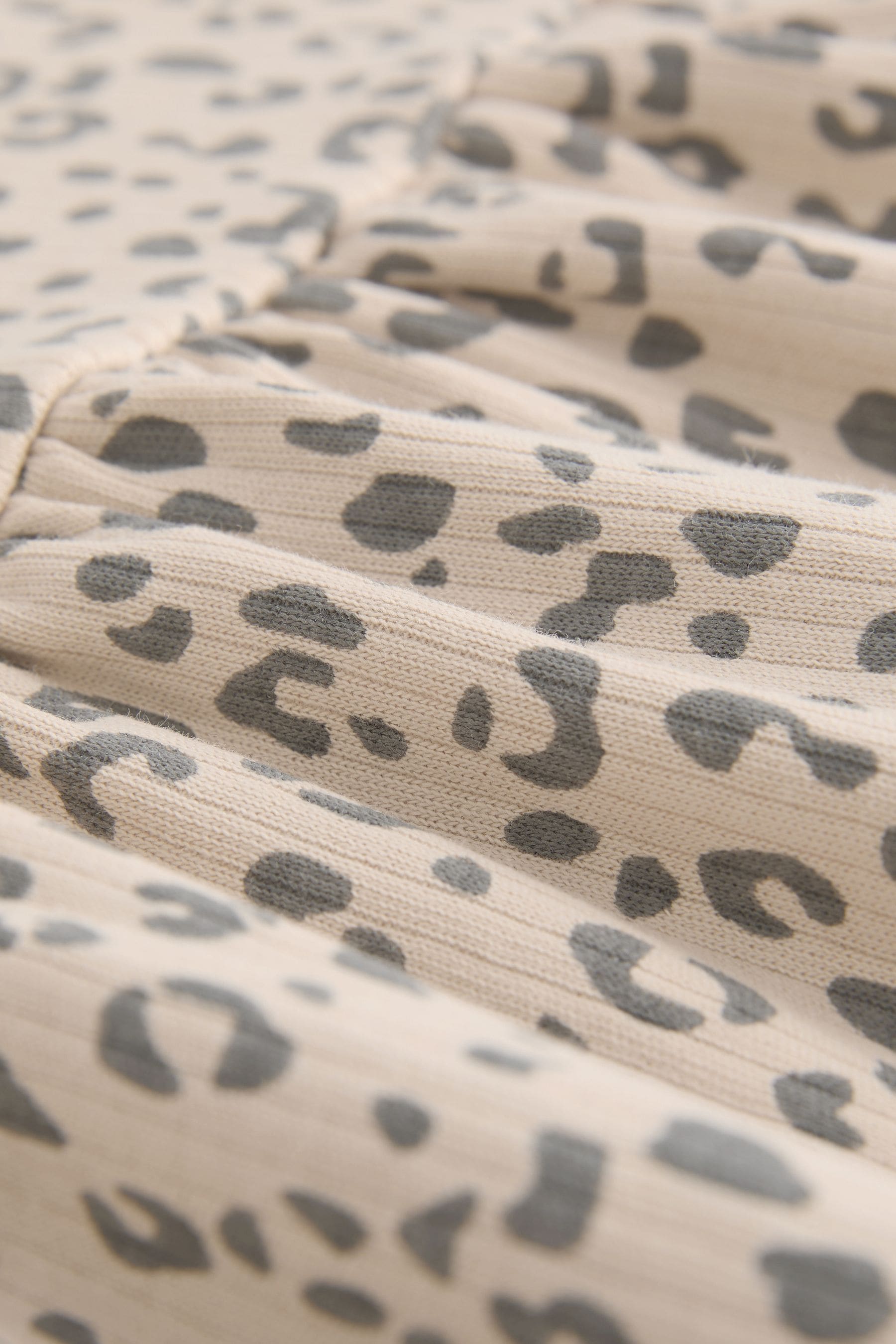 Tan Brown Leopard Print Baby Jersey Dress With Tights (0mths-2yrs)