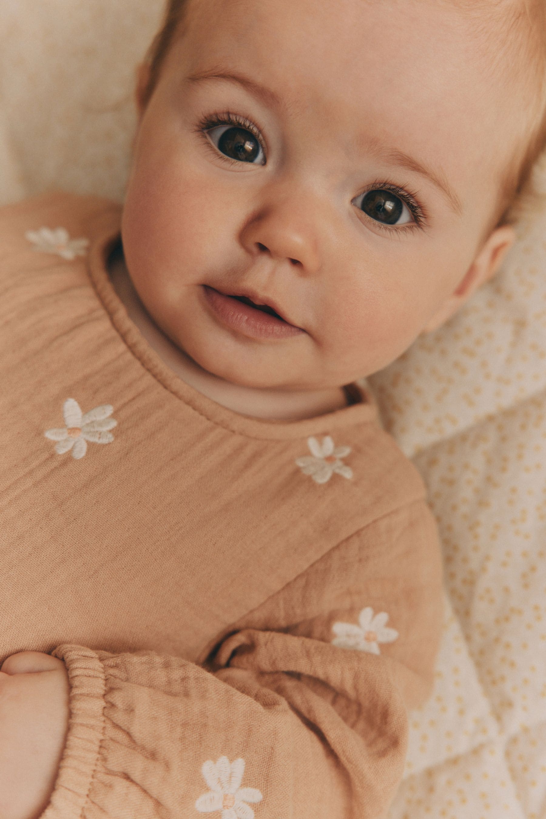 Beige Baby Bloomer 100% Cotton Romper with Tights Set (0mths-3yrs)