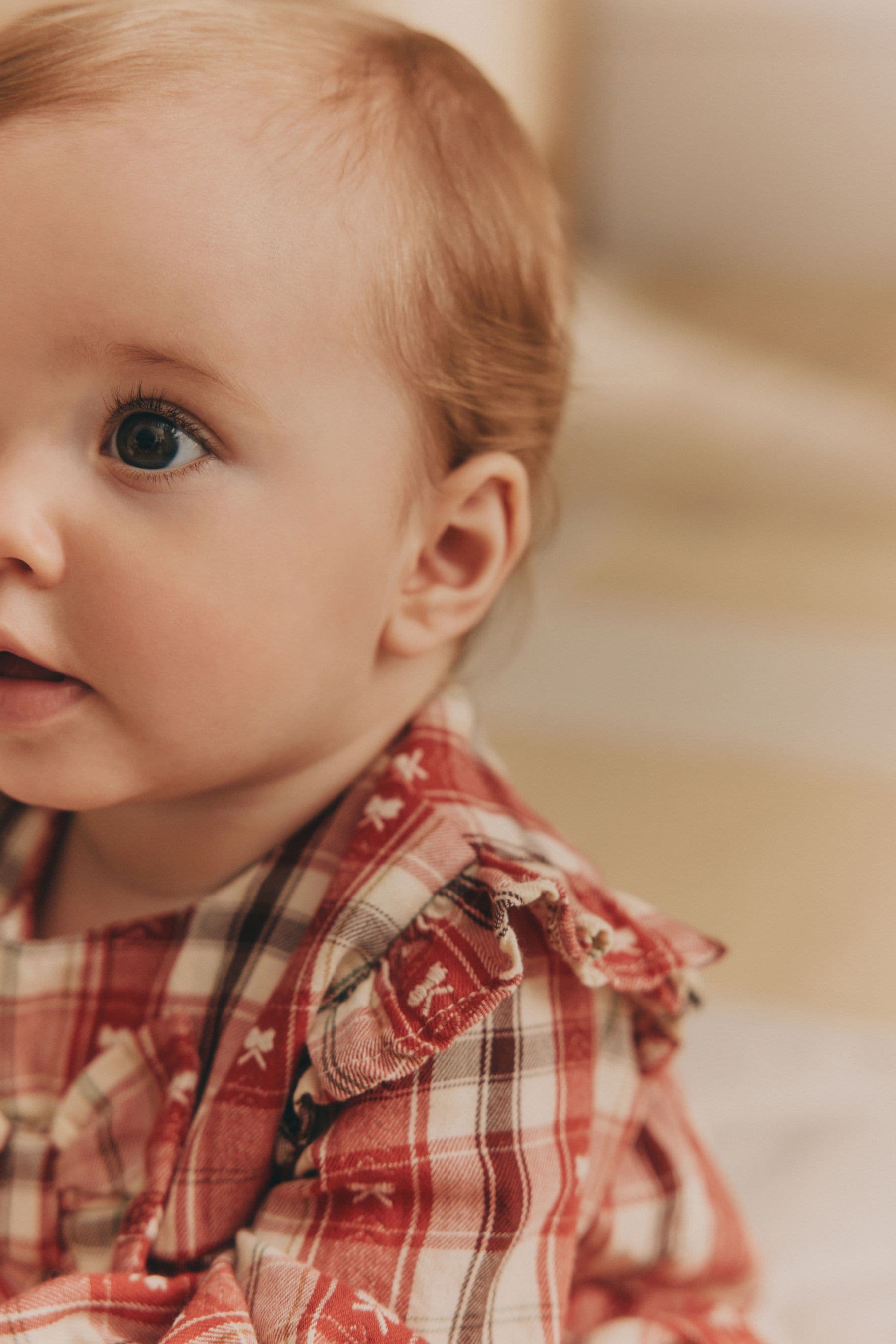 Red Check Baby Bloomer 100% Cotton Romper with Tights Set (0mths-3yrs)