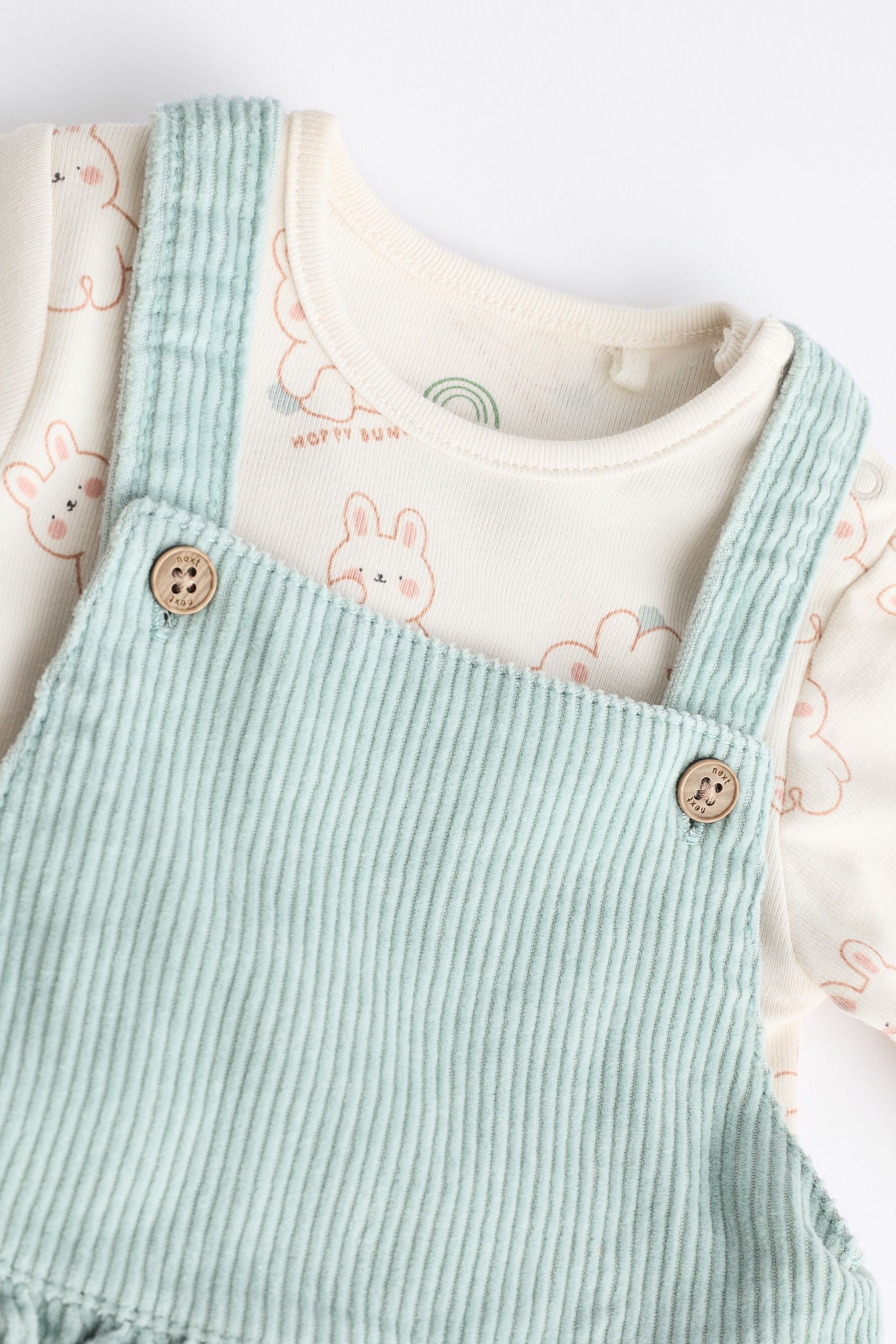 Mint Green Corduroy Baby Pinafore Dress (0mths-2yrs)