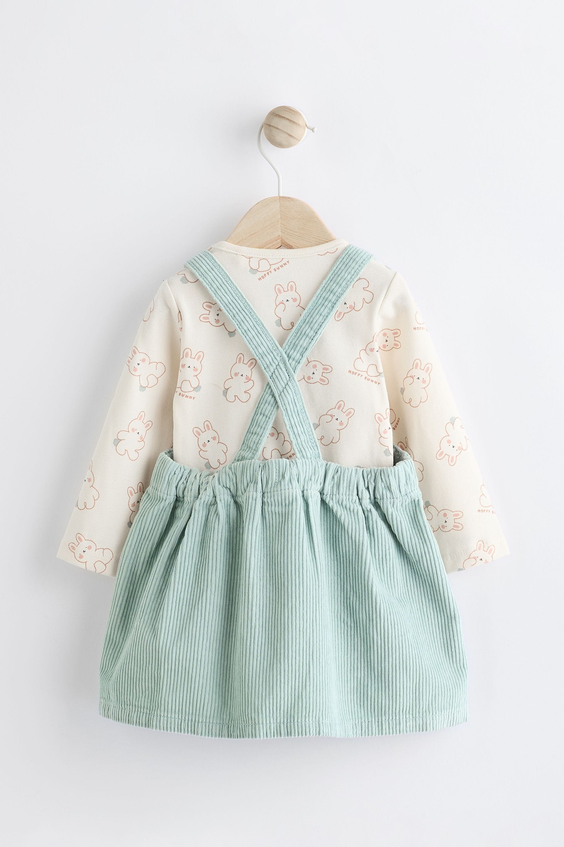 Mint Green Corduroy Baby Pinafore Dress (0mths-2yrs)