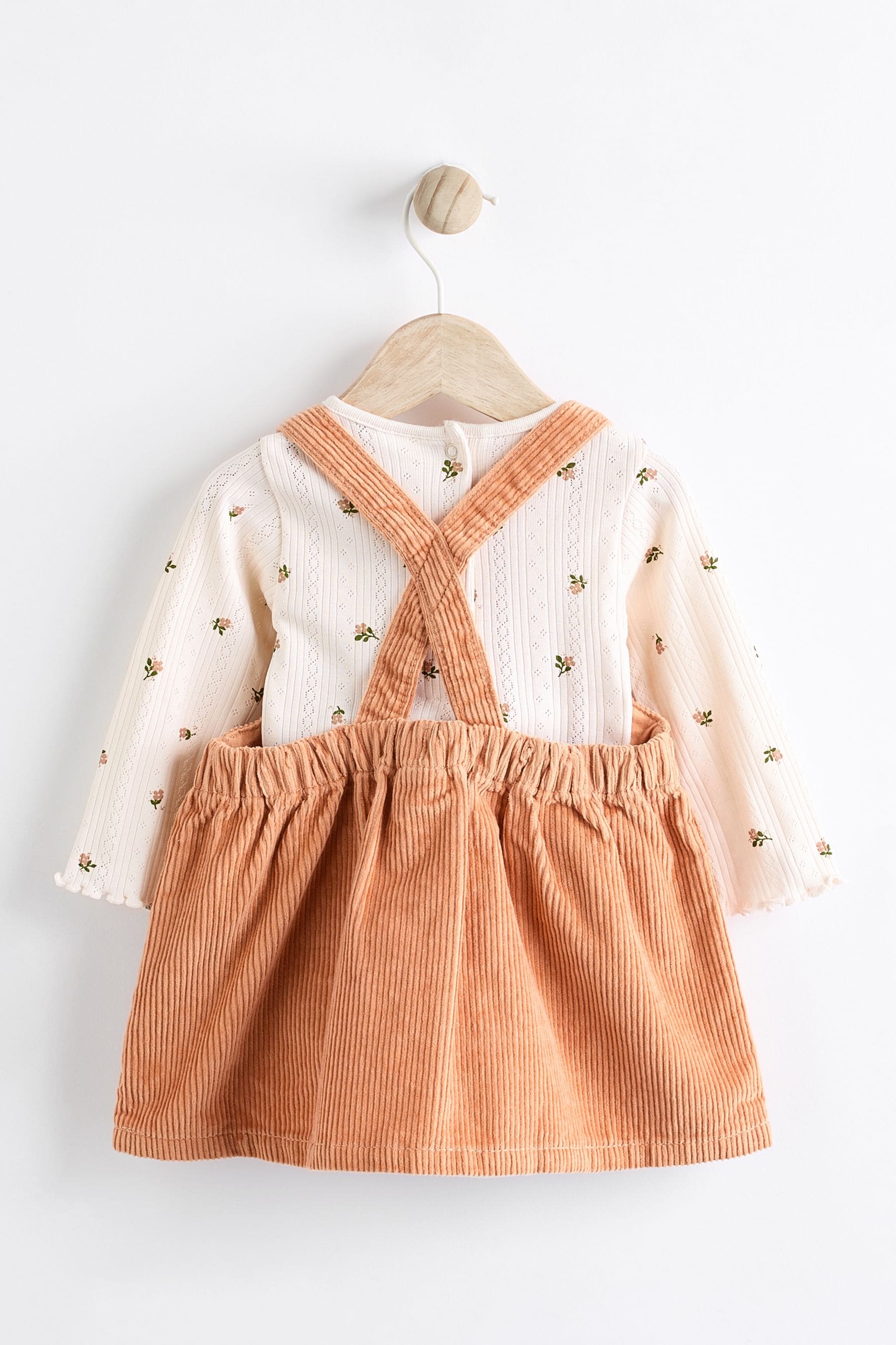 Tan Brown Corduroy Baby Pinafore Dress (0mths-2yrs)