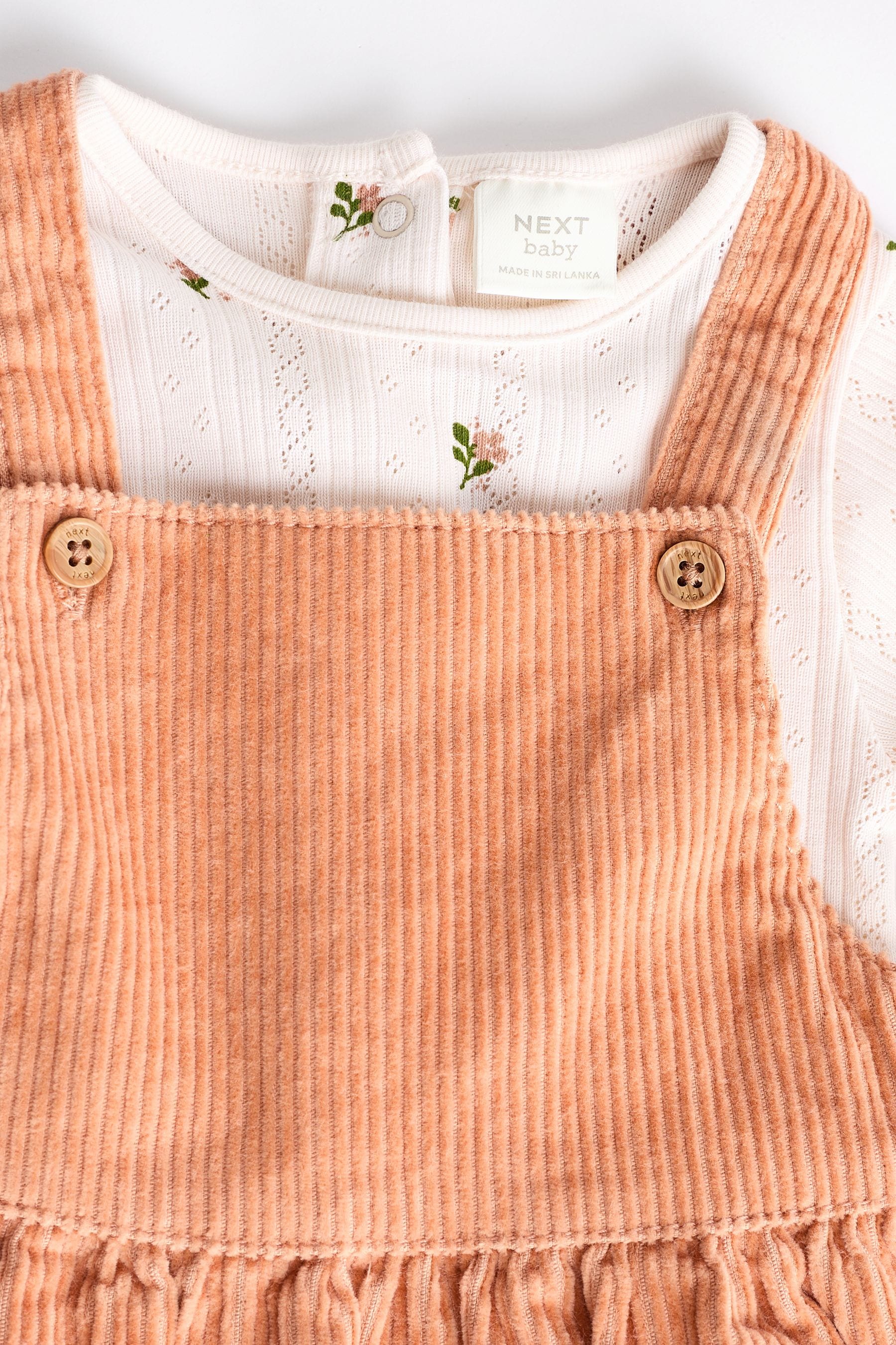 Tan Brown Corduroy Baby Pinafore Dress (0mths-2yrs)