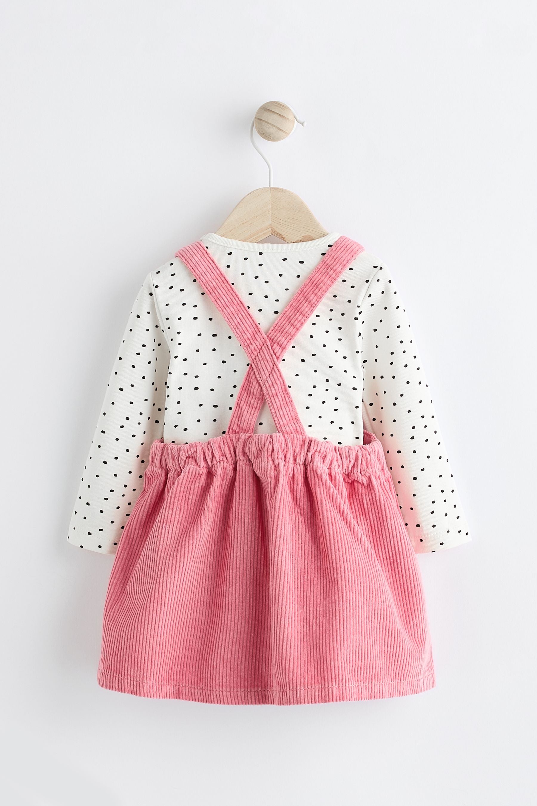 Bright Pink Corduroy Baby Pinafore Dress (0mths-2yrs)