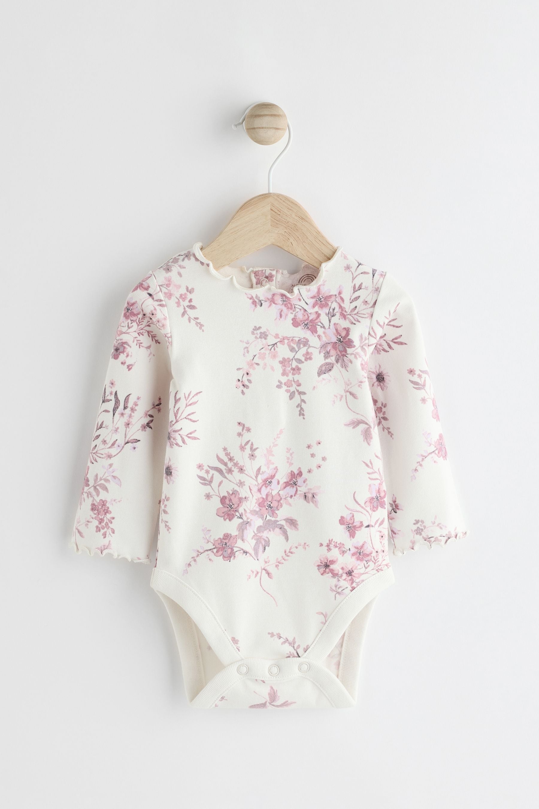 Pink Floral Baby Bloomer Romper & Long Sleeve Bodysuit Set (0mths-3yrs)