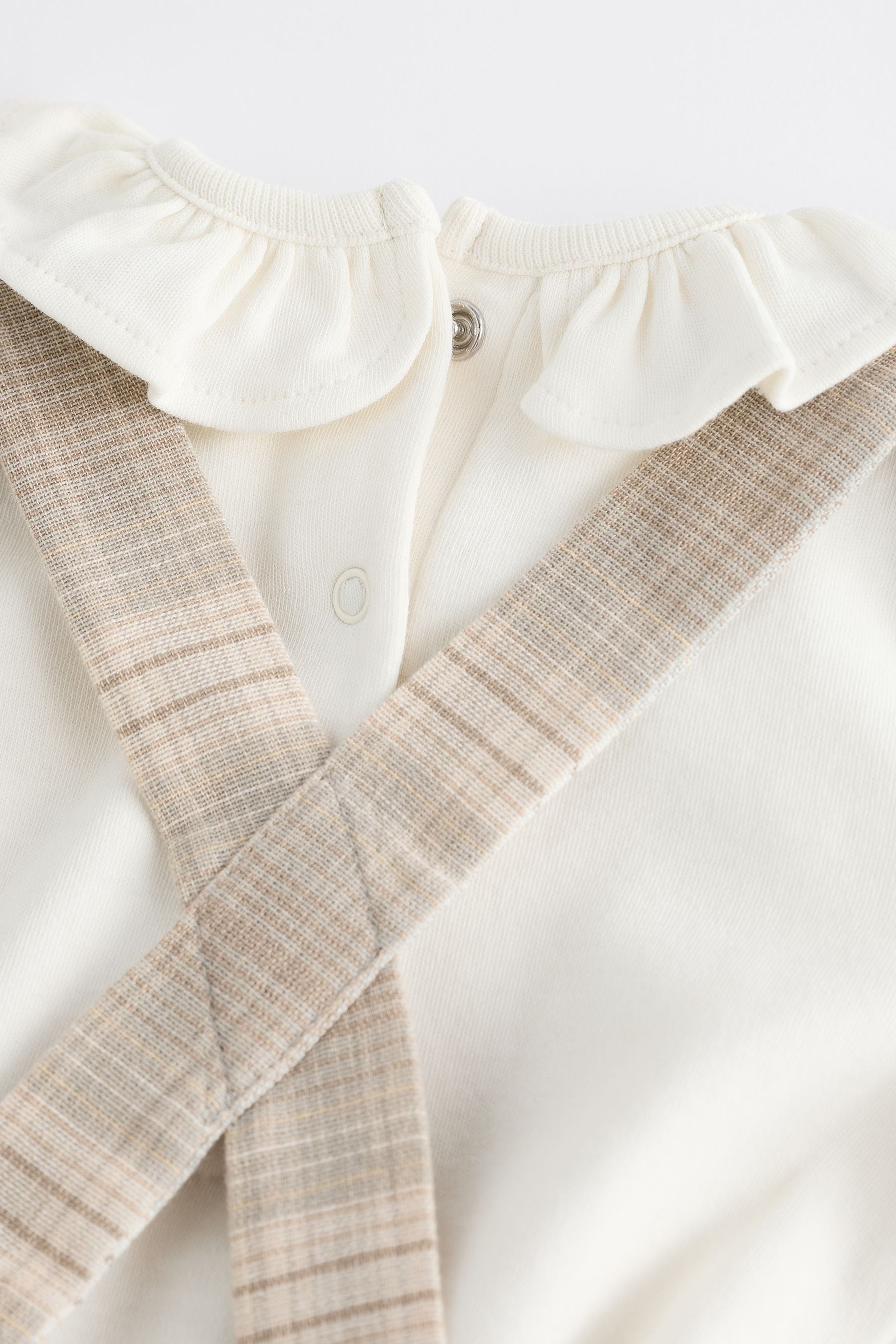 Grey Check Tiered Skirt & Long Sleeve Bodysuit Set With Tights (0mths-2yrs)