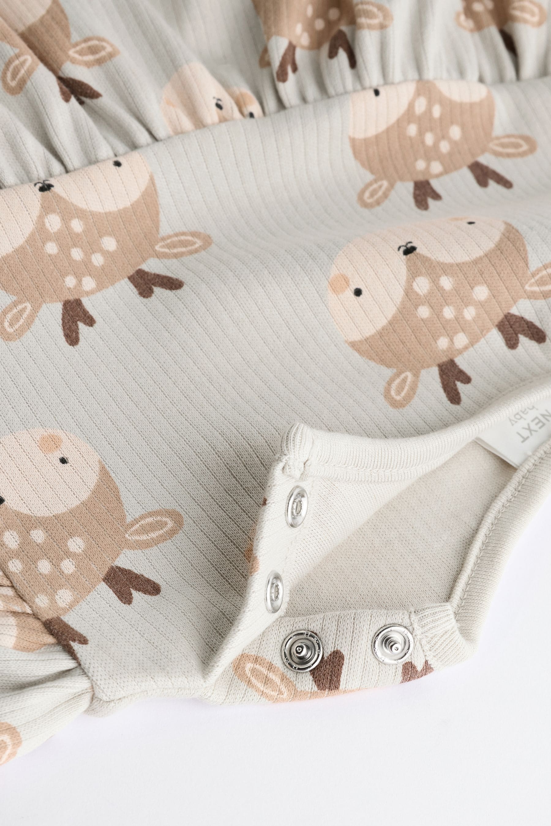 Mint Green Deer Print Baby Jersey Dress with Tights (0mths-2yrs)