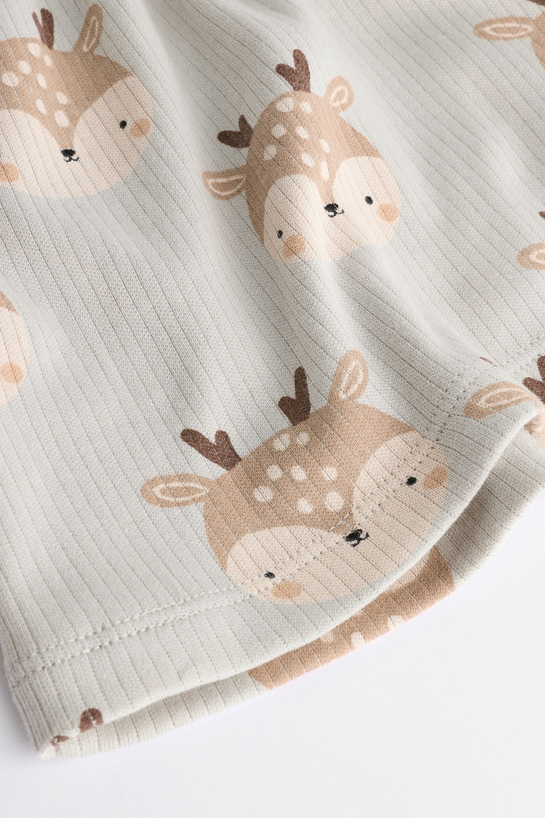 Mint Green Deer Print Baby Jersey Dress with Tights (0mths-2yrs)