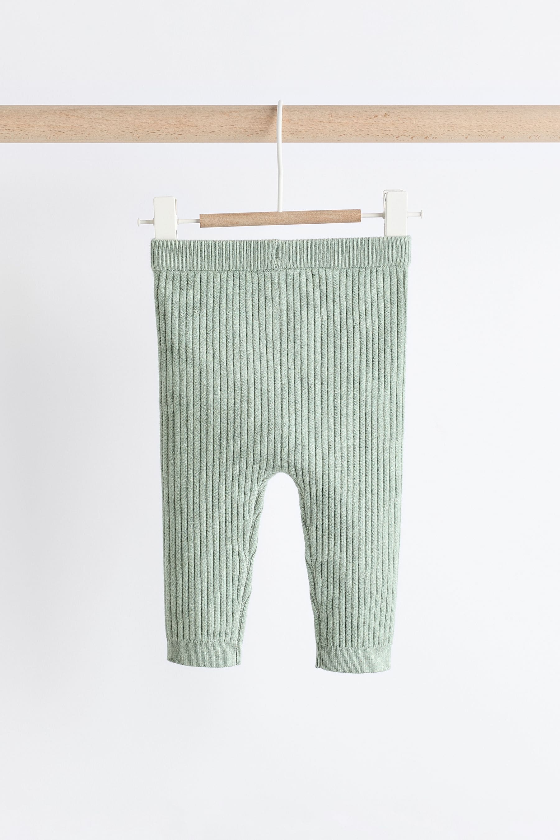 Sage Green Knitted Baby Jumper & Leggings Set (0mths-3yrs)