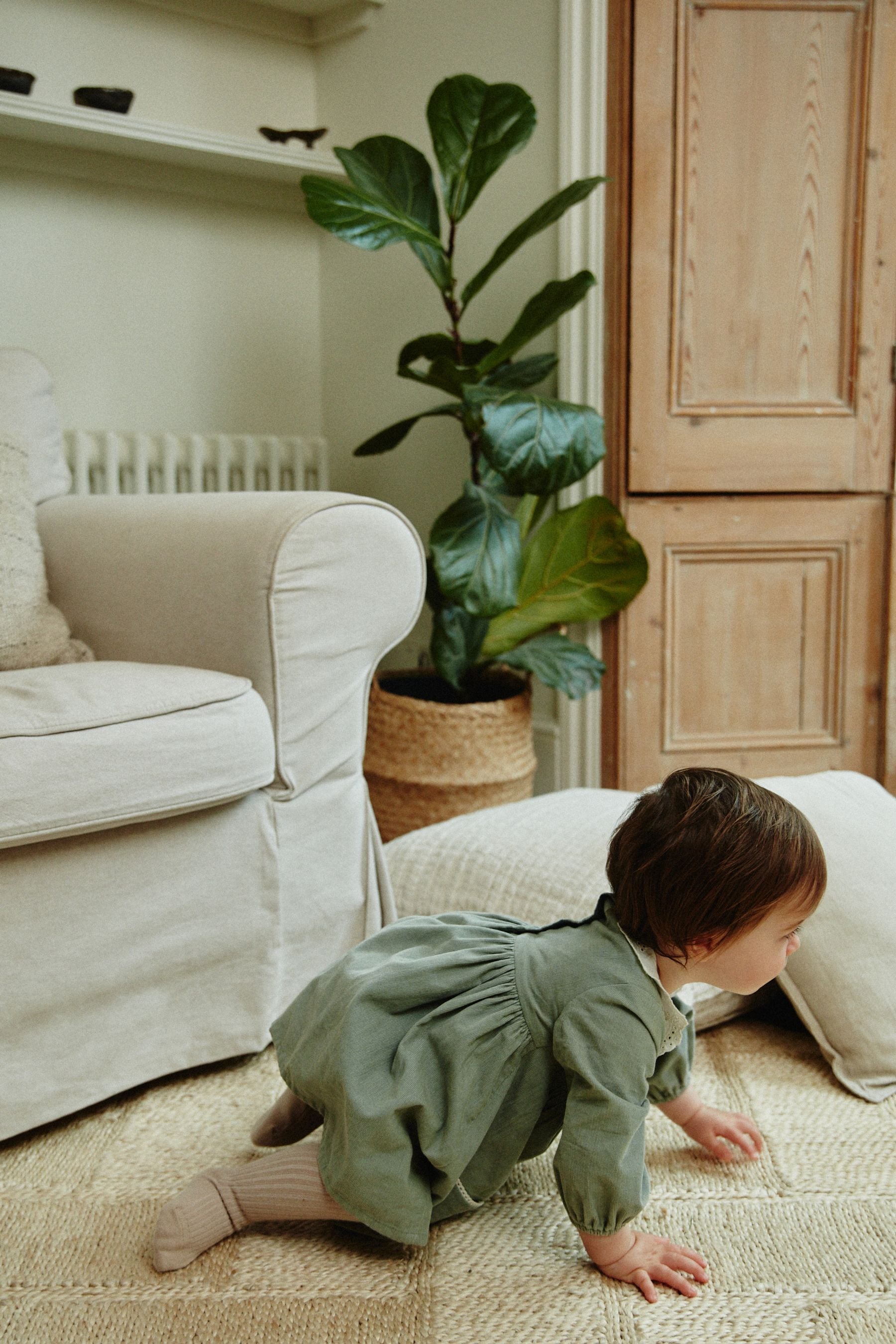 Sage Green Knitted Baby Jumper & Leggings Set (0mths-3yrs)