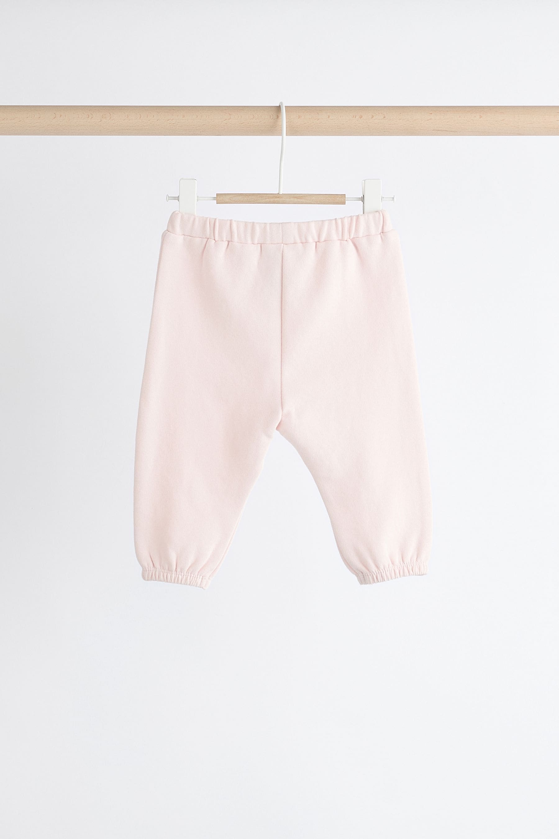 Pink/Cream Baby Sweatshirt & Joggers Set 6 Pack