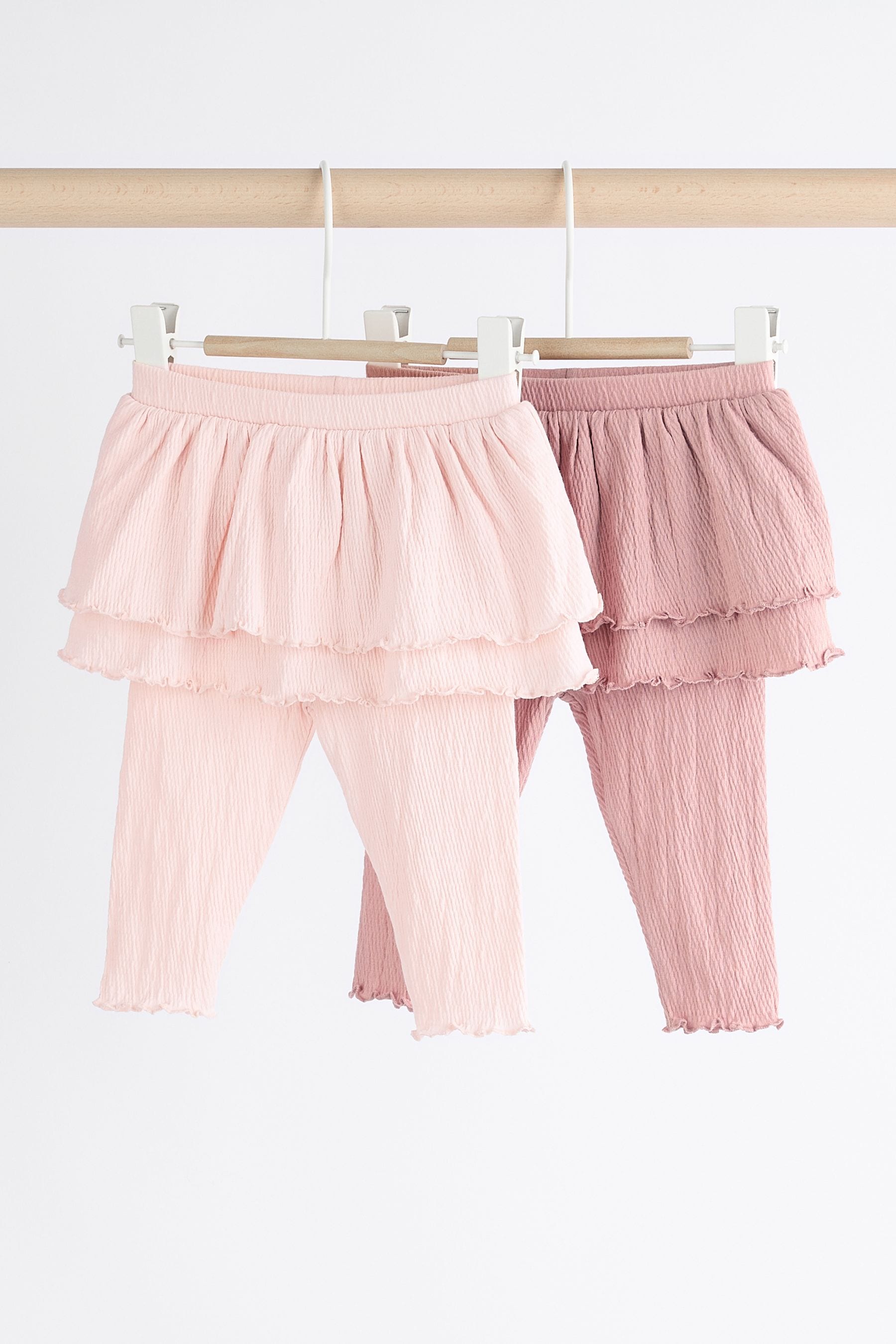 Pink/Cream Baby Tutu Leggings 2 Pack