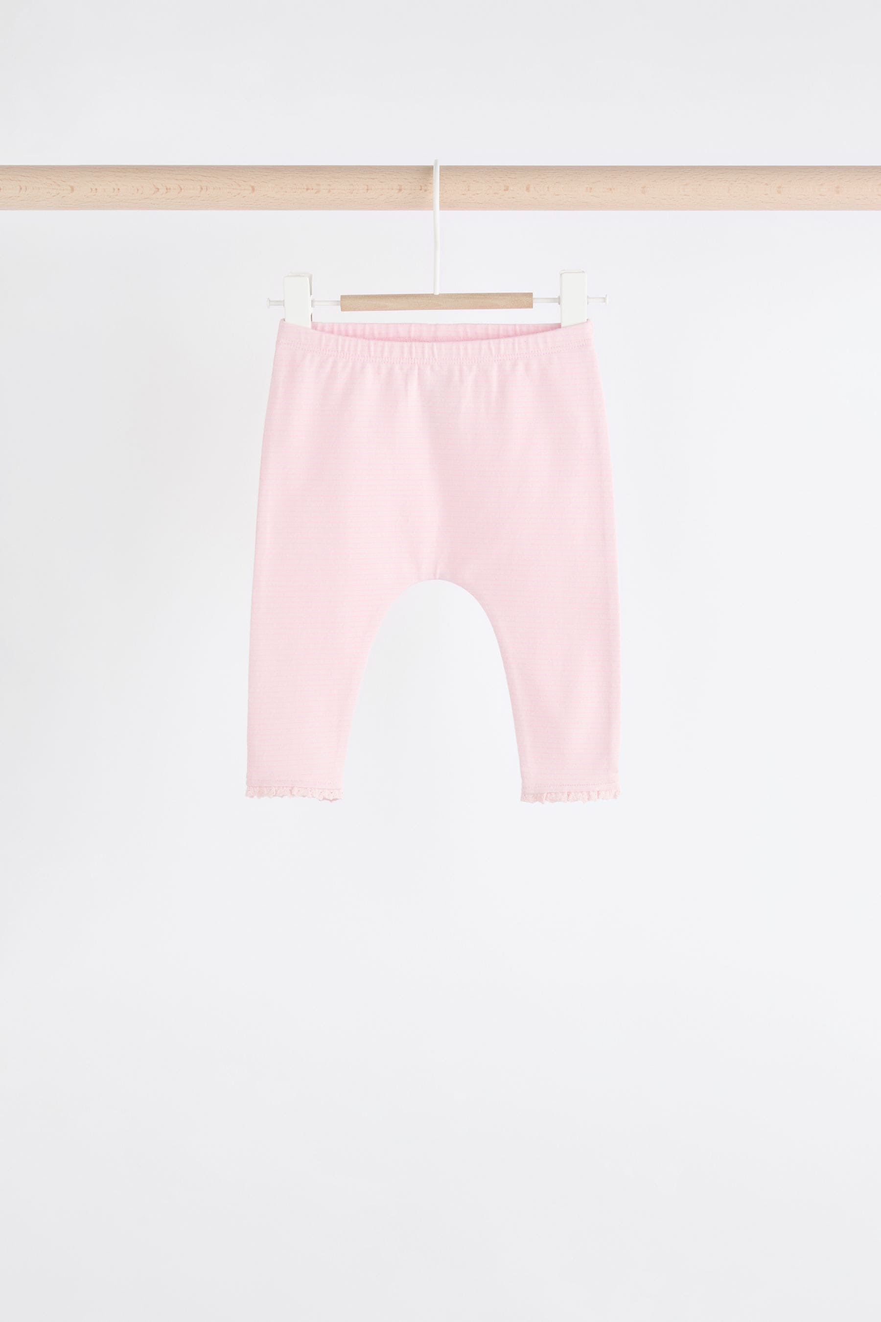 White/Pink Baby Leggings 4 Pack