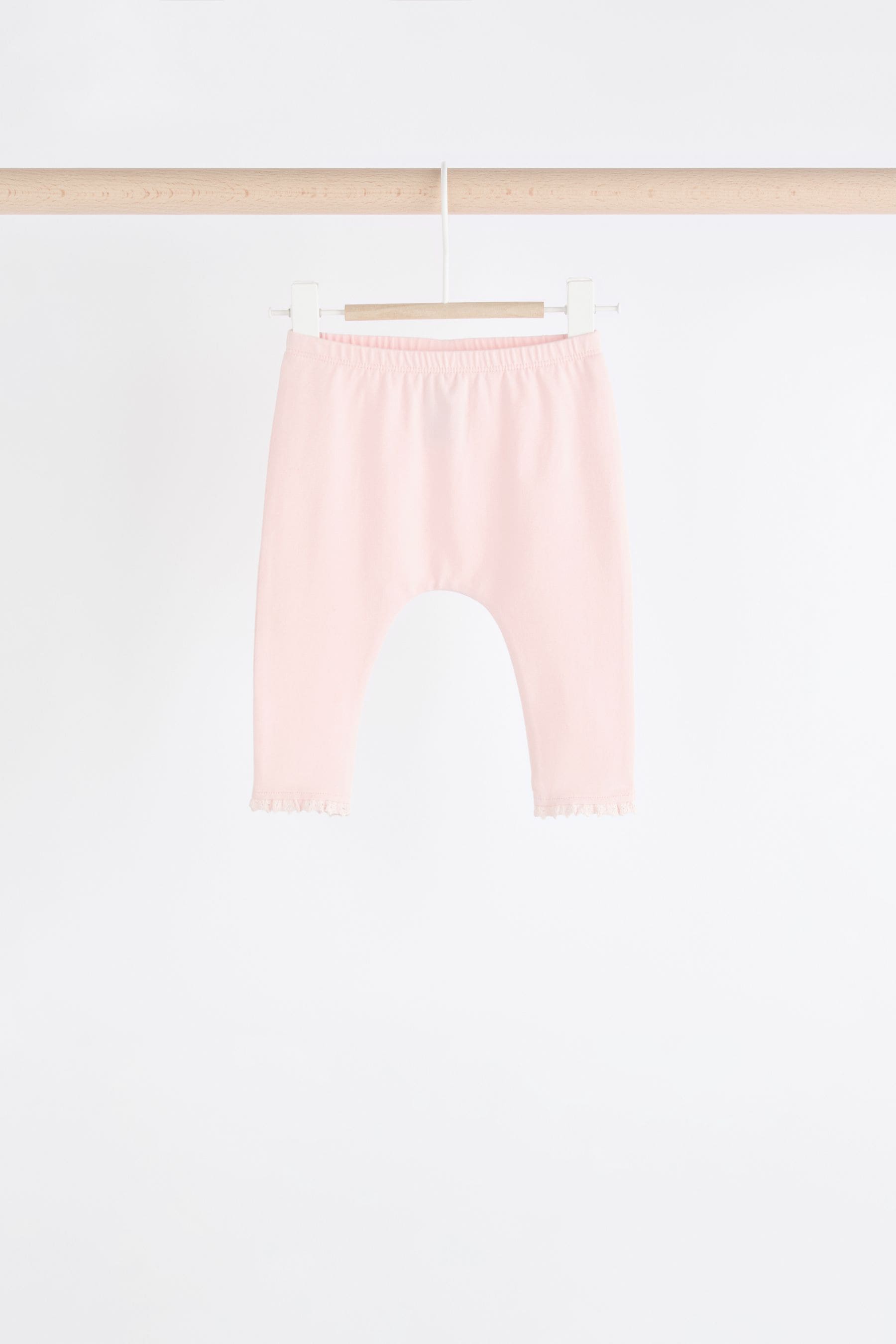 White/Pink Baby Leggings 4 Pack