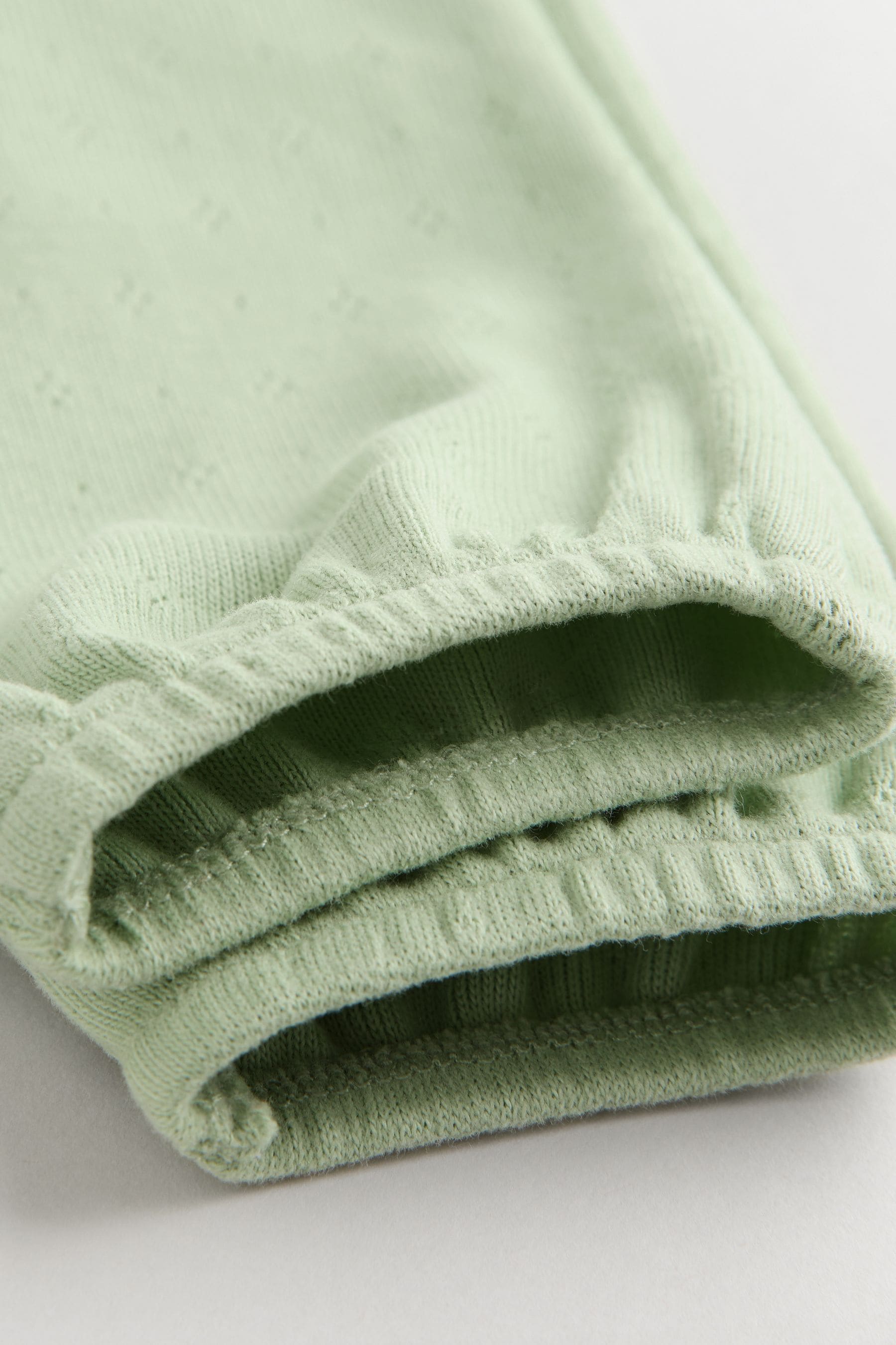 Sage Green Pointelle 3 Pack Baby Leggings