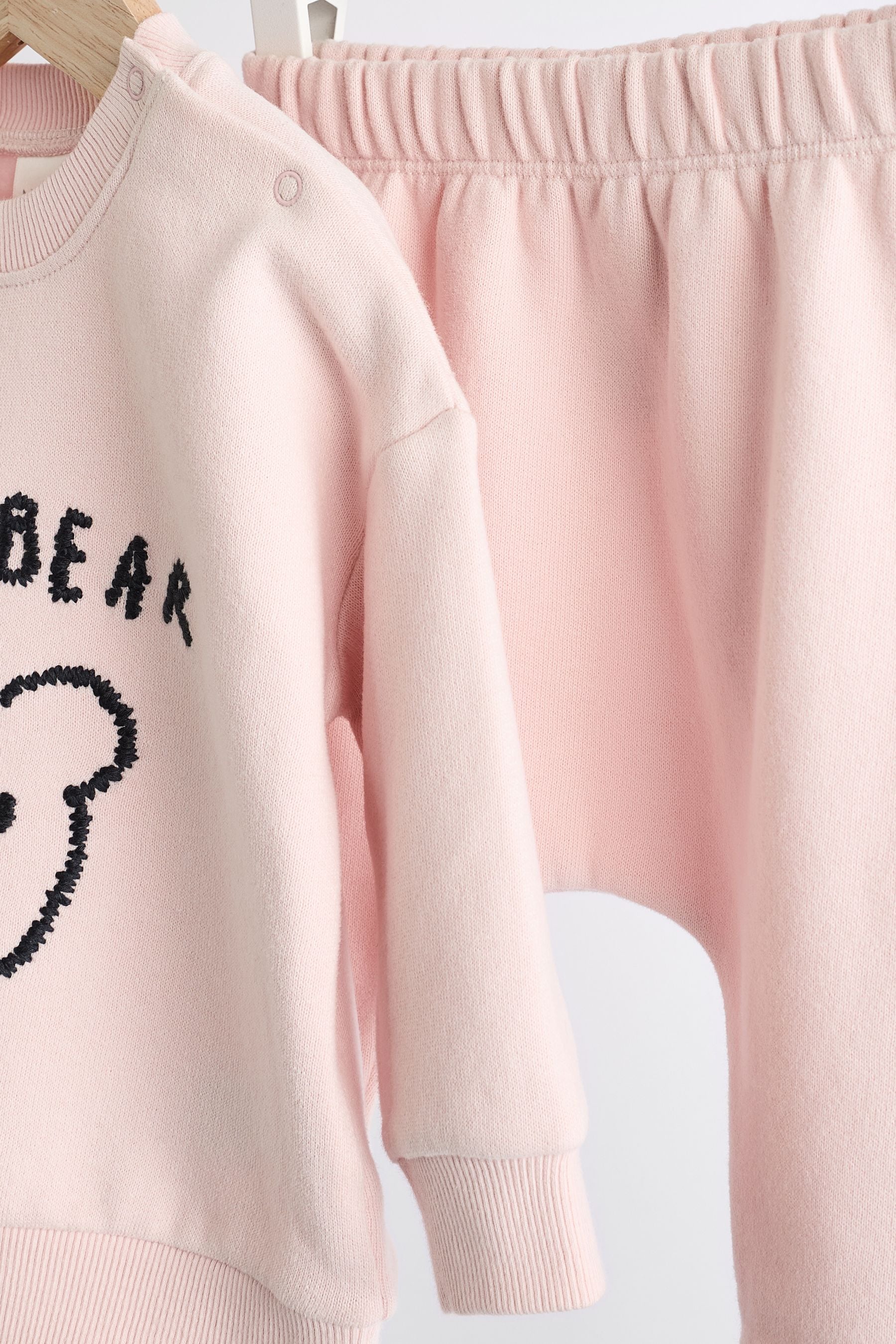 Pink Hello Bear Baby Sweatshirt and Joggers Set