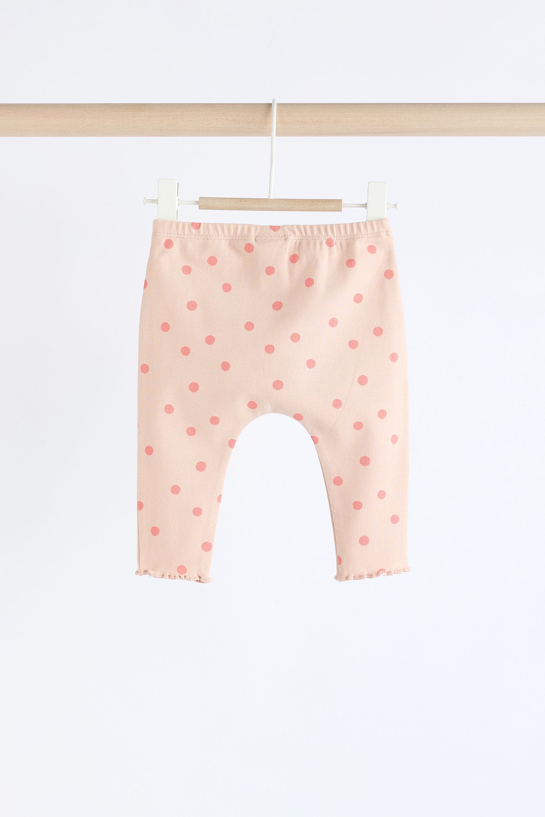 Coral Pink Giraffe Baby Sweat Top And Leggings Set