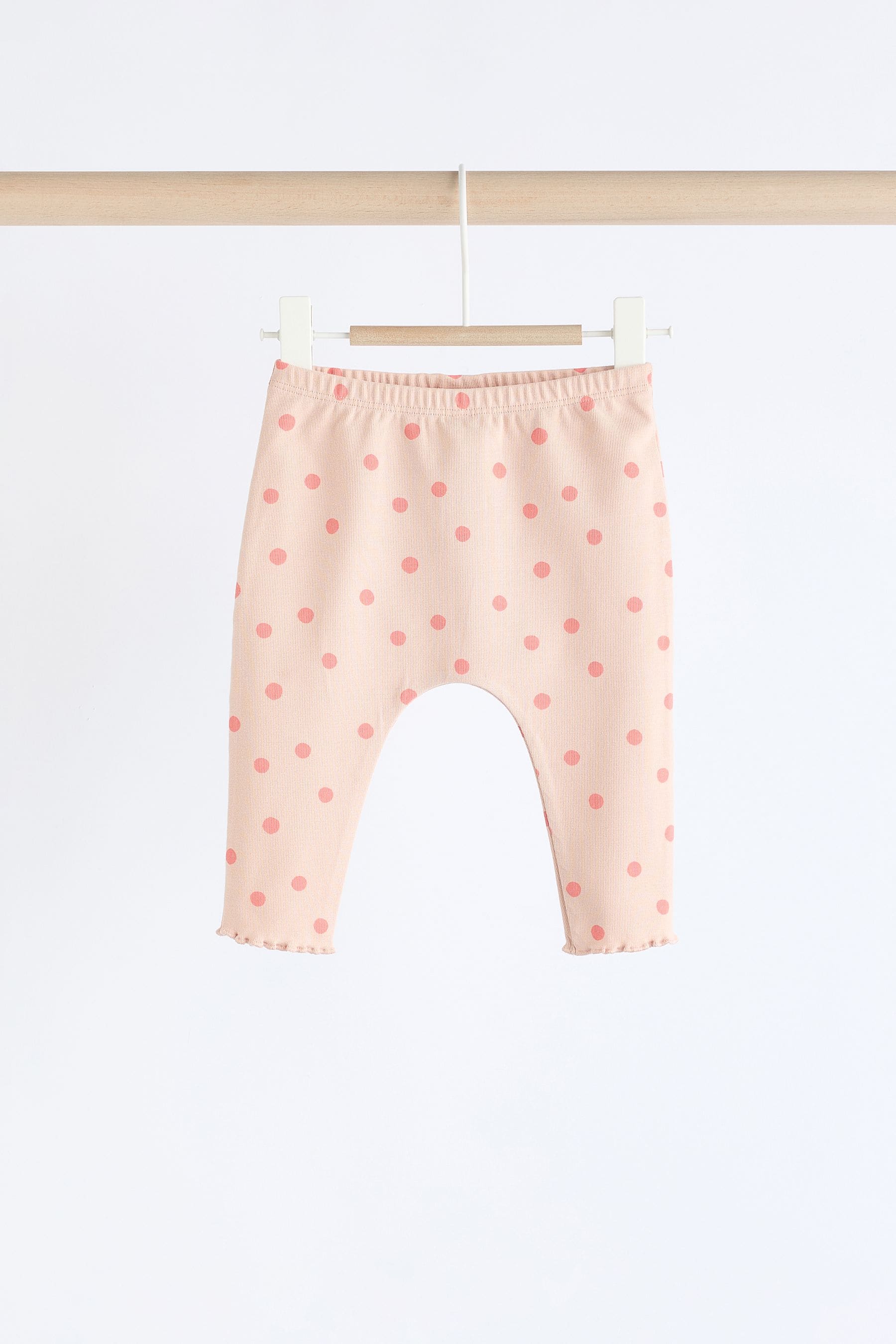 Coral Pink Giraffe Baby Sweat Top And Leggings Set