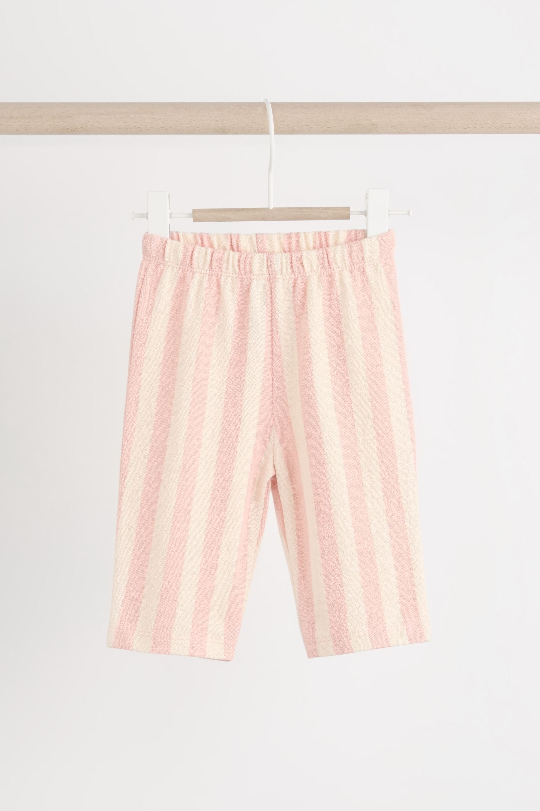 Green/Pink Stripe Baby Sweatshirt And Wide Leg Trousers Set