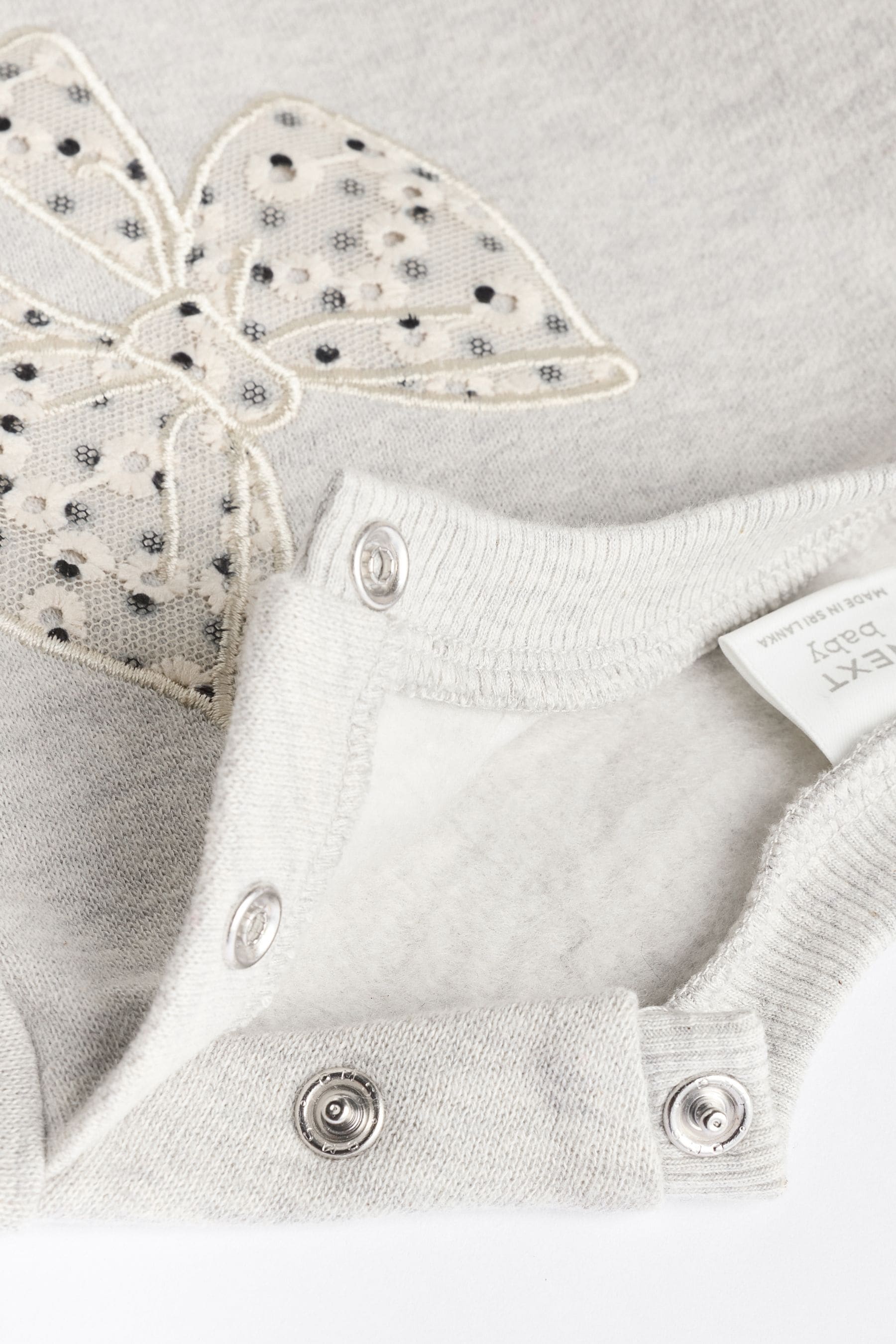 Grey/White Taping Baby Sweatshirt and Joggers Set