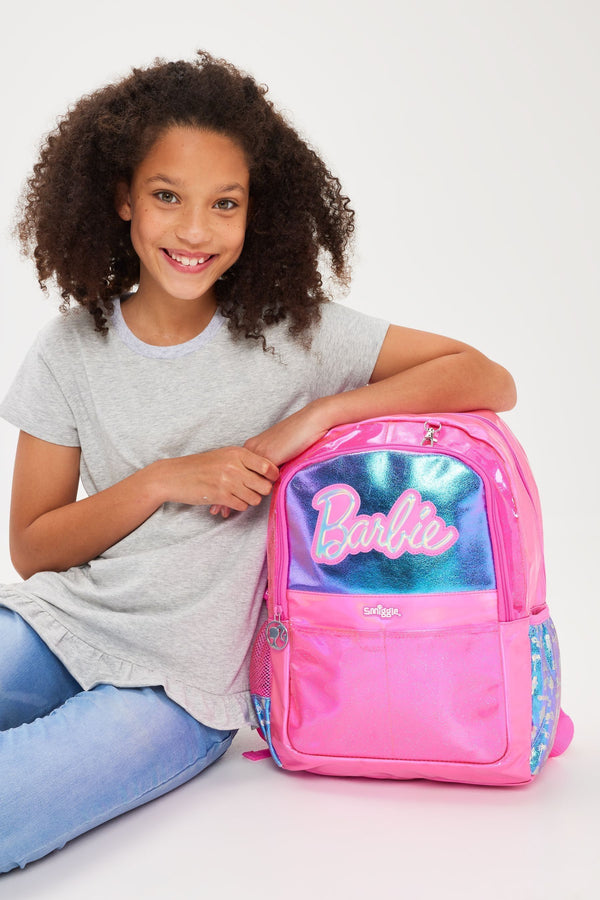 Smiggle Pink Barbie Play and Go Classic Backpack