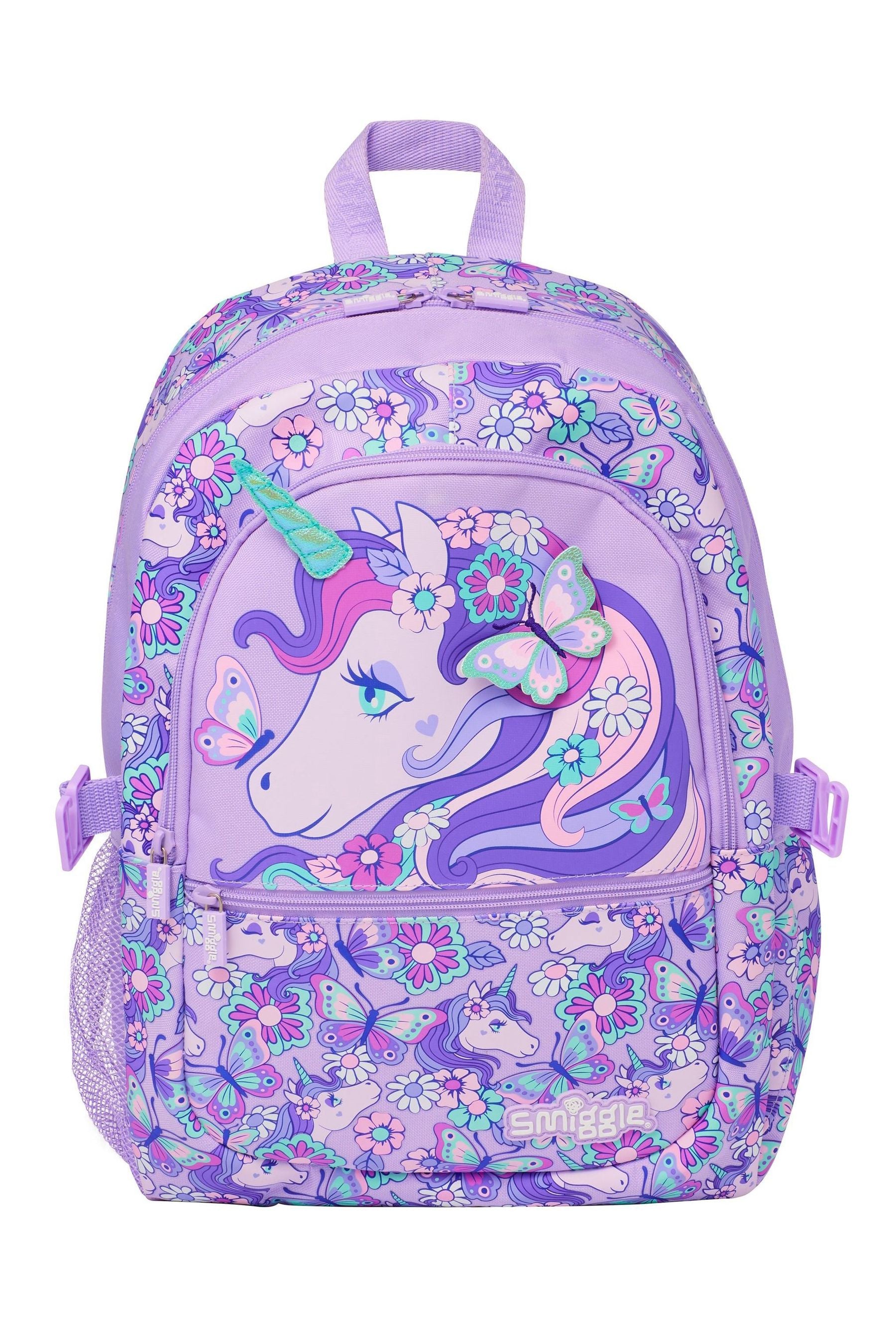 Smiggle Purple Hi There Classic Attach Backpack