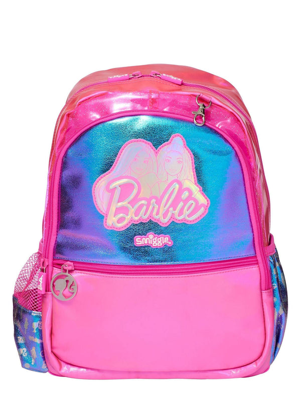 Smiggle Pink Barbie Play and Go Junior Character Hoodie Backpack