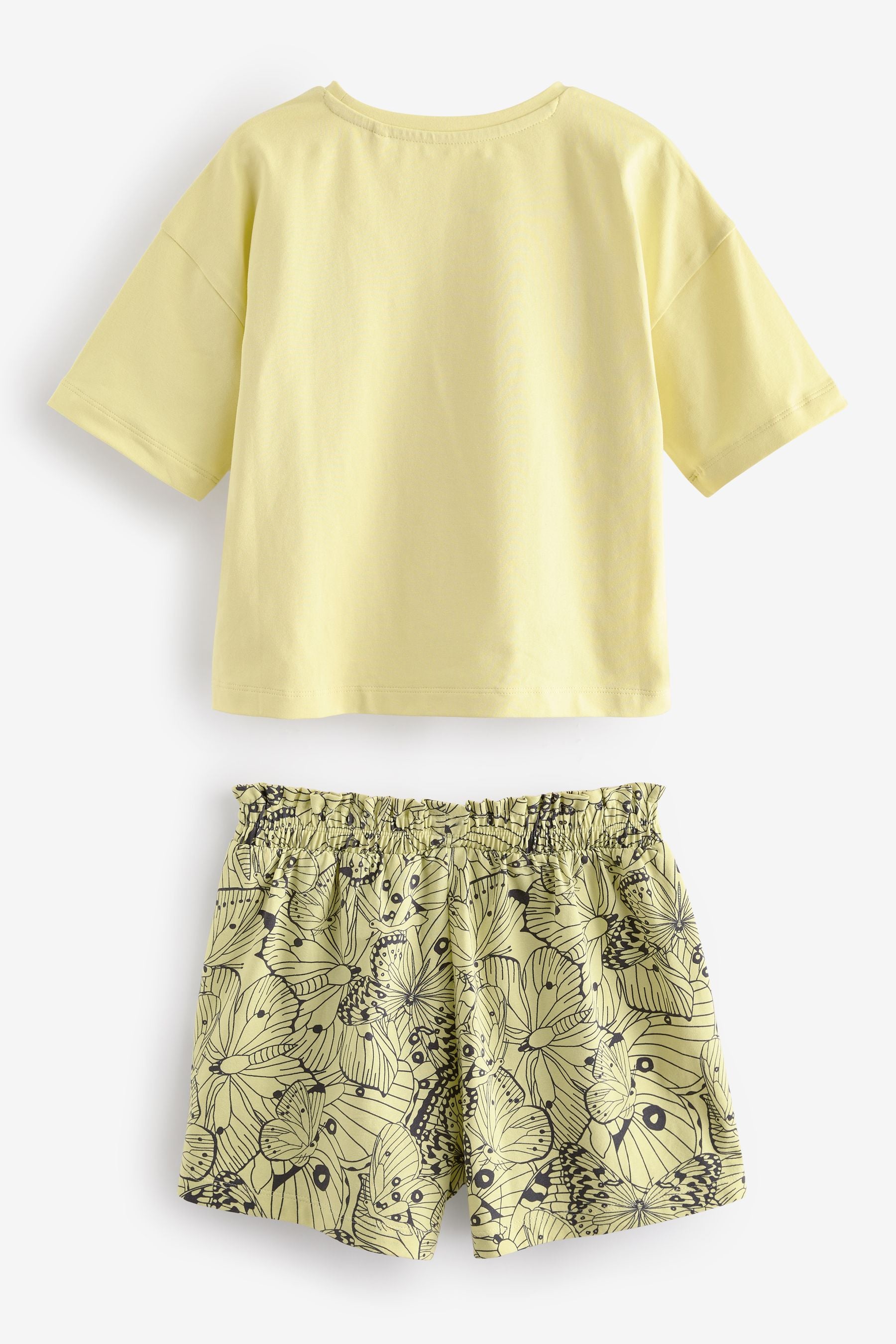 Yellow Butterfly Short Pyjamas 3 Pack (9mths-16yrs)