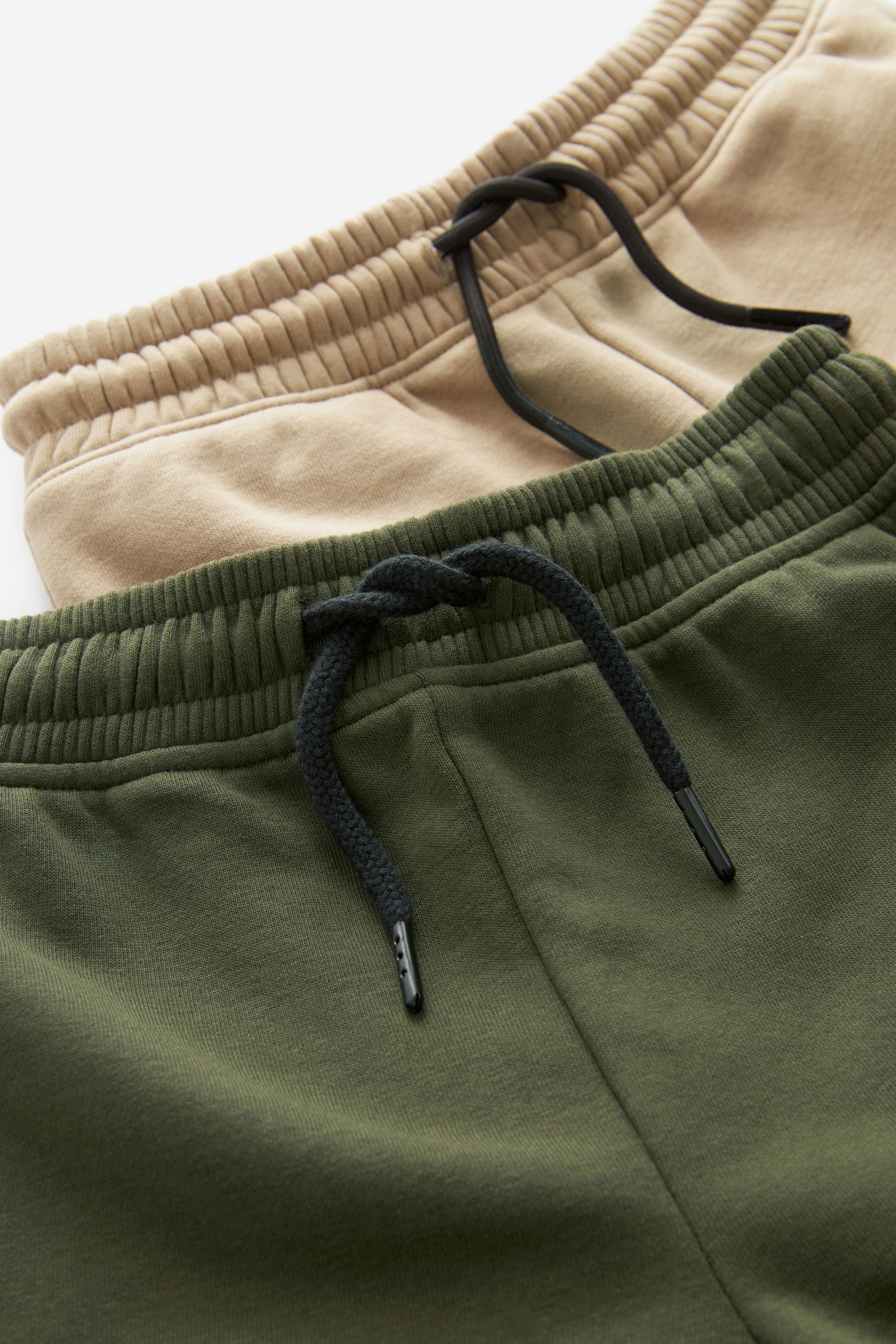 Khaki Green/Stone Natural 2 Pack Cargo Cotton-Rich Joggers (3-16yrs)