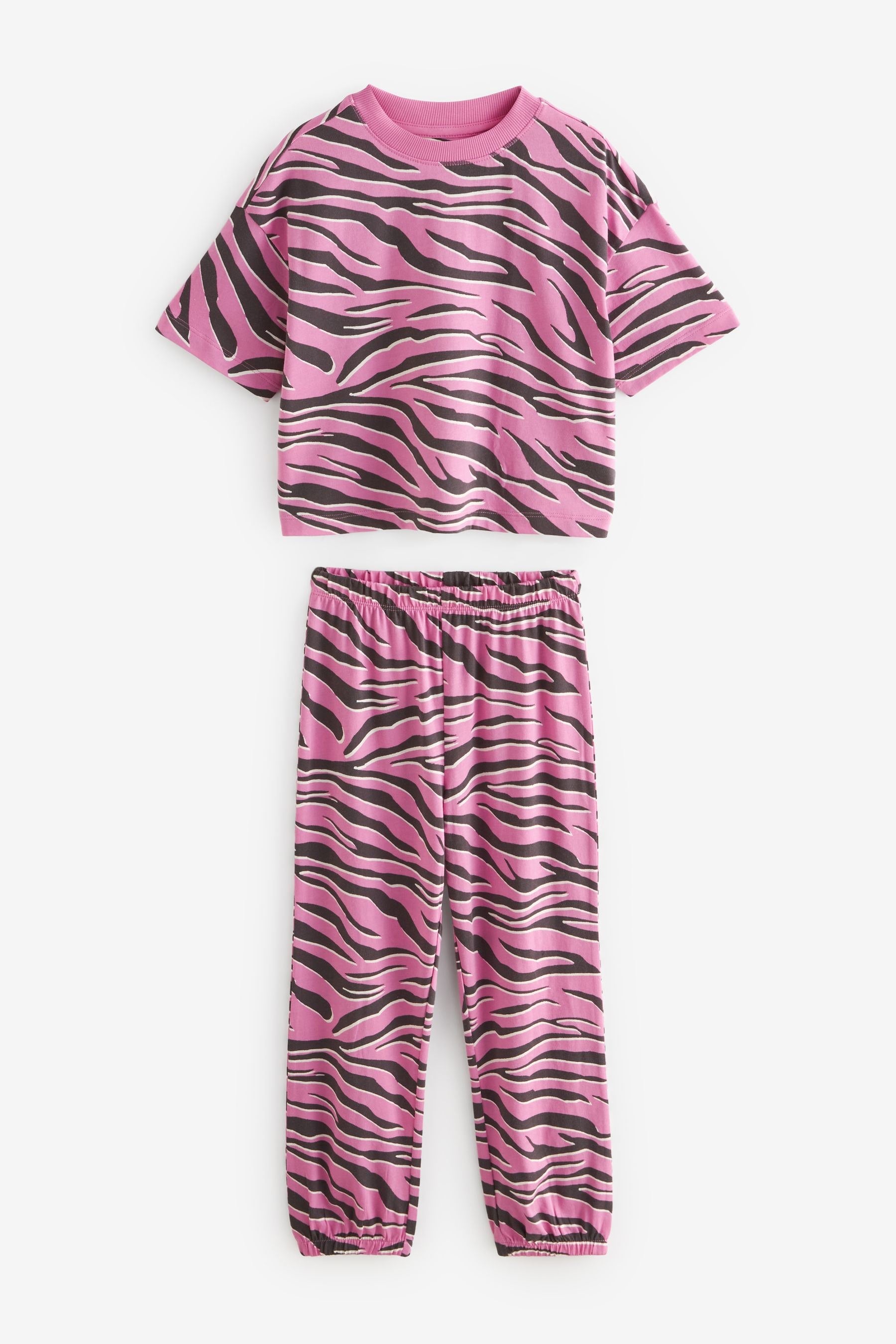 Purple Zebra Joggers Pyjamas 3 Pack (3-16yrs)