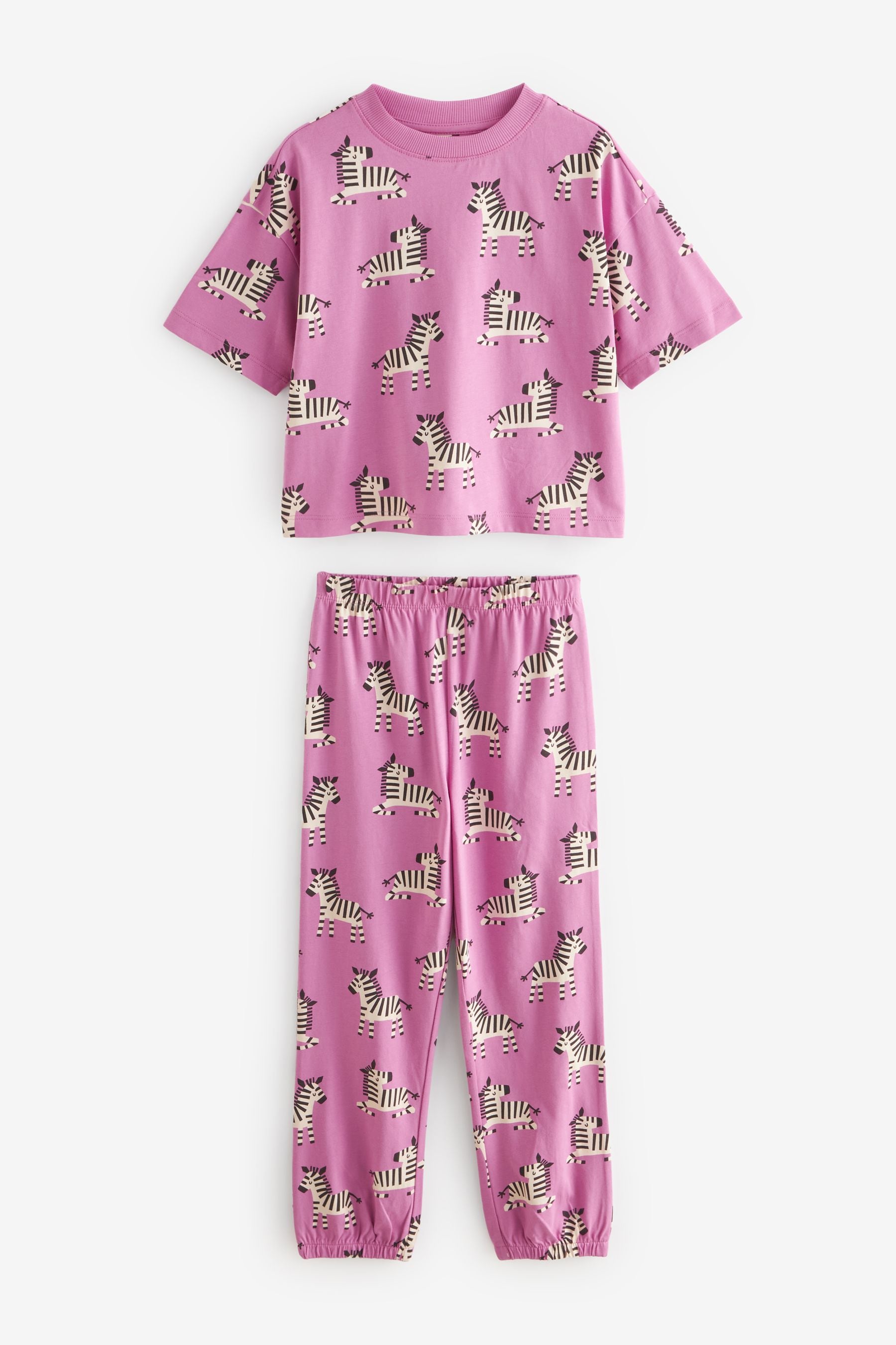 Purple Zebra Joggers Pyjamas 3 Pack (3-16yrs)