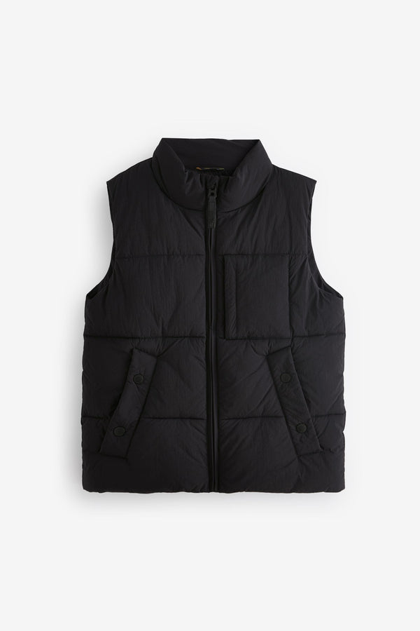 Black Padded Puffer Gilet (3-16yrs)