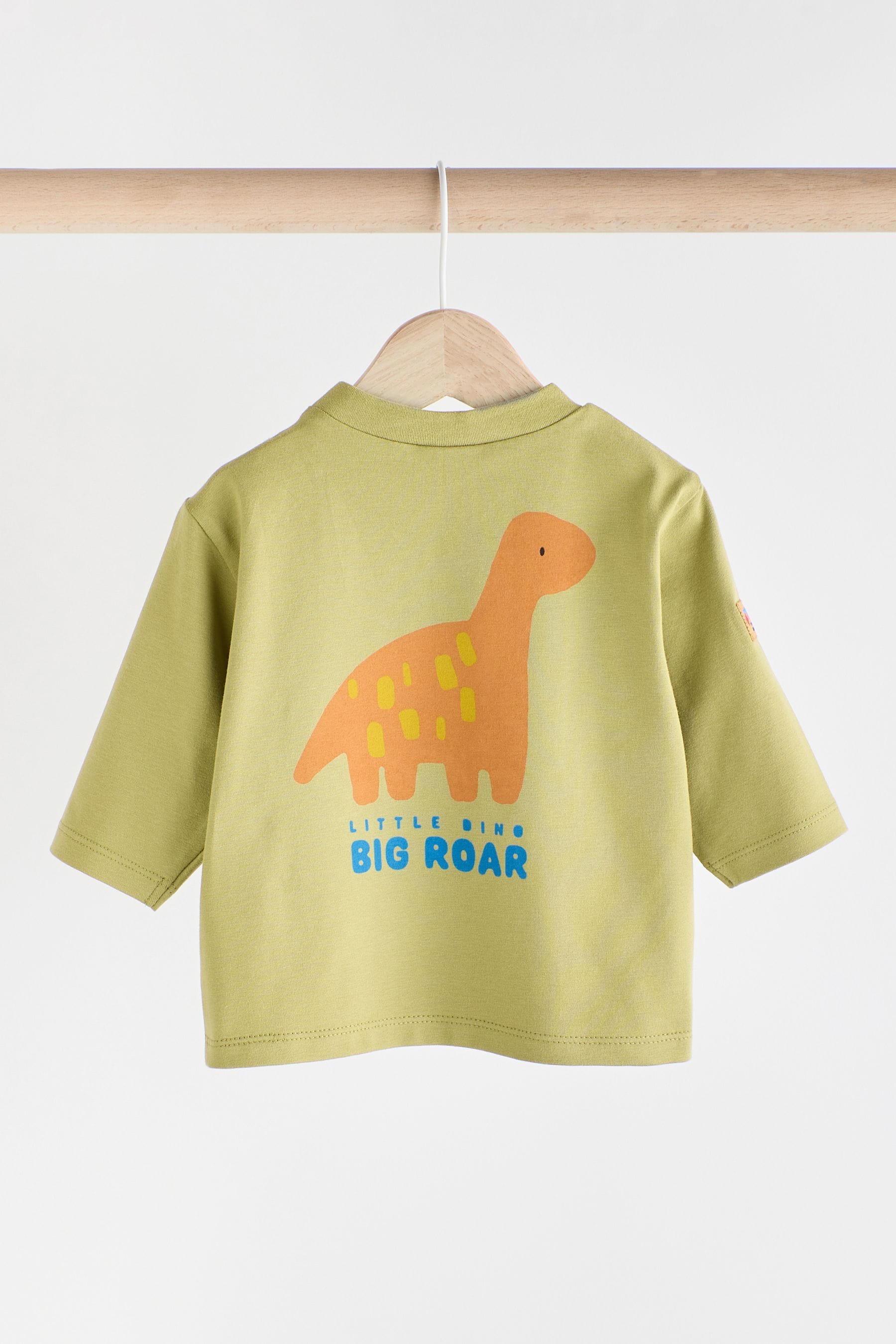 Bright Dino Baby Sweatshirt and Joggers Set 6 Pack