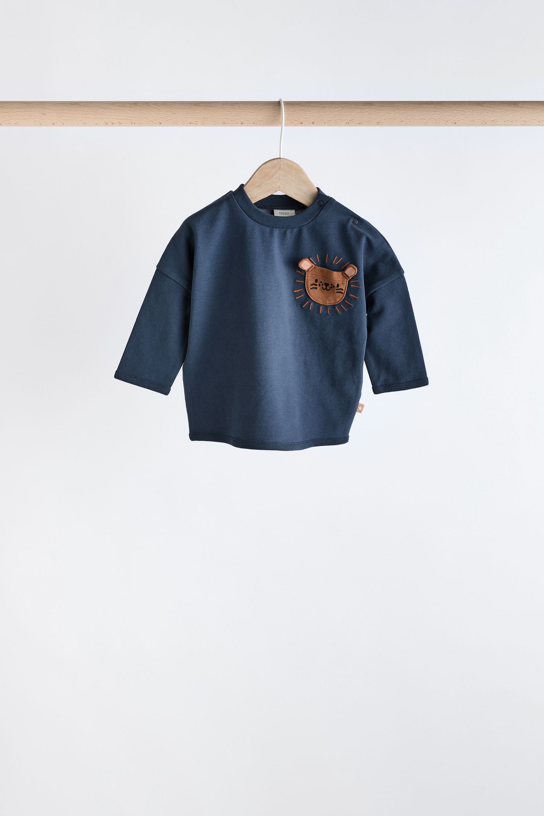 Navy Blue Lion Top and Leggings Baby Set 6 Pack