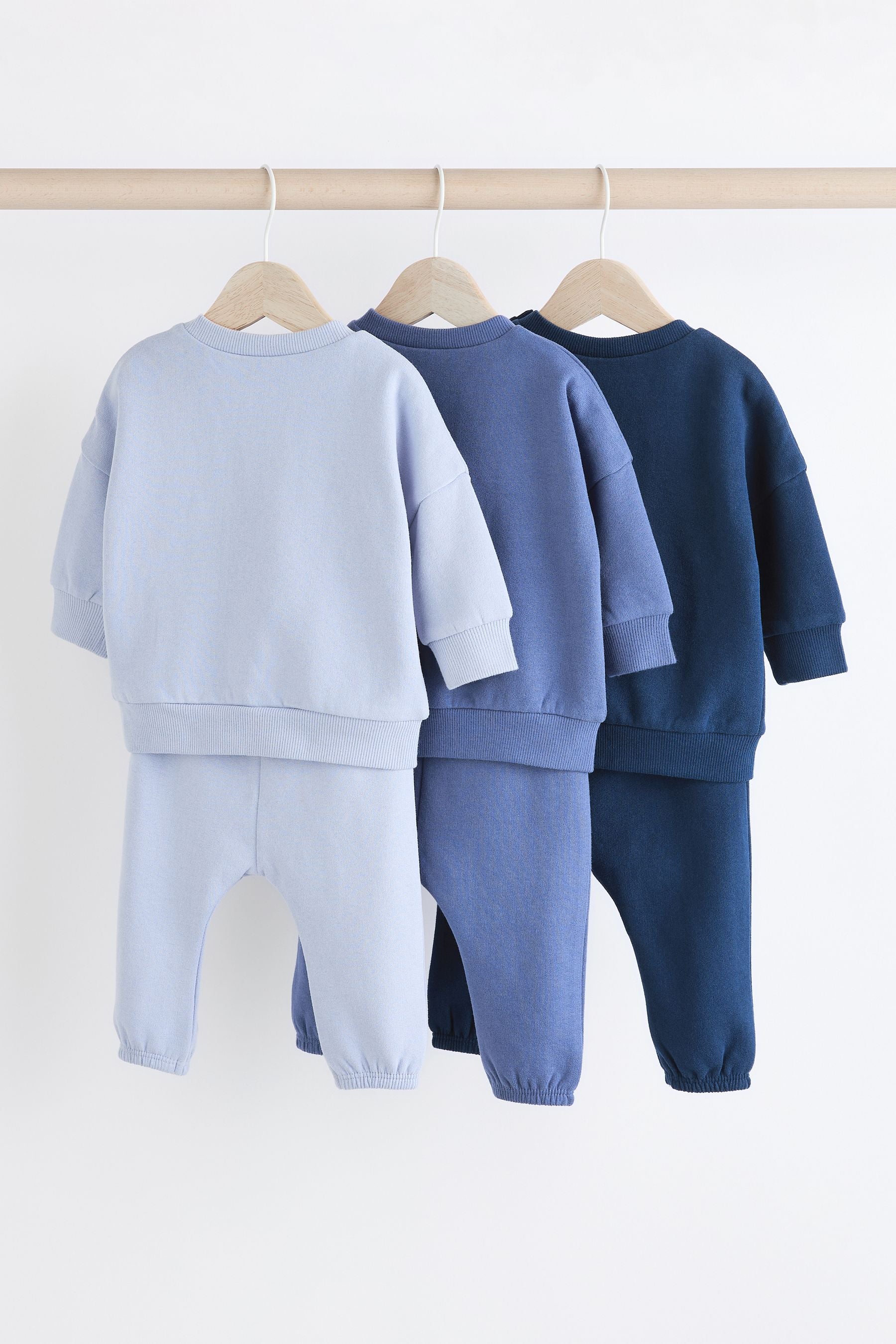 Blue Baby Sweatshirt and Joggers Set 6 Pack