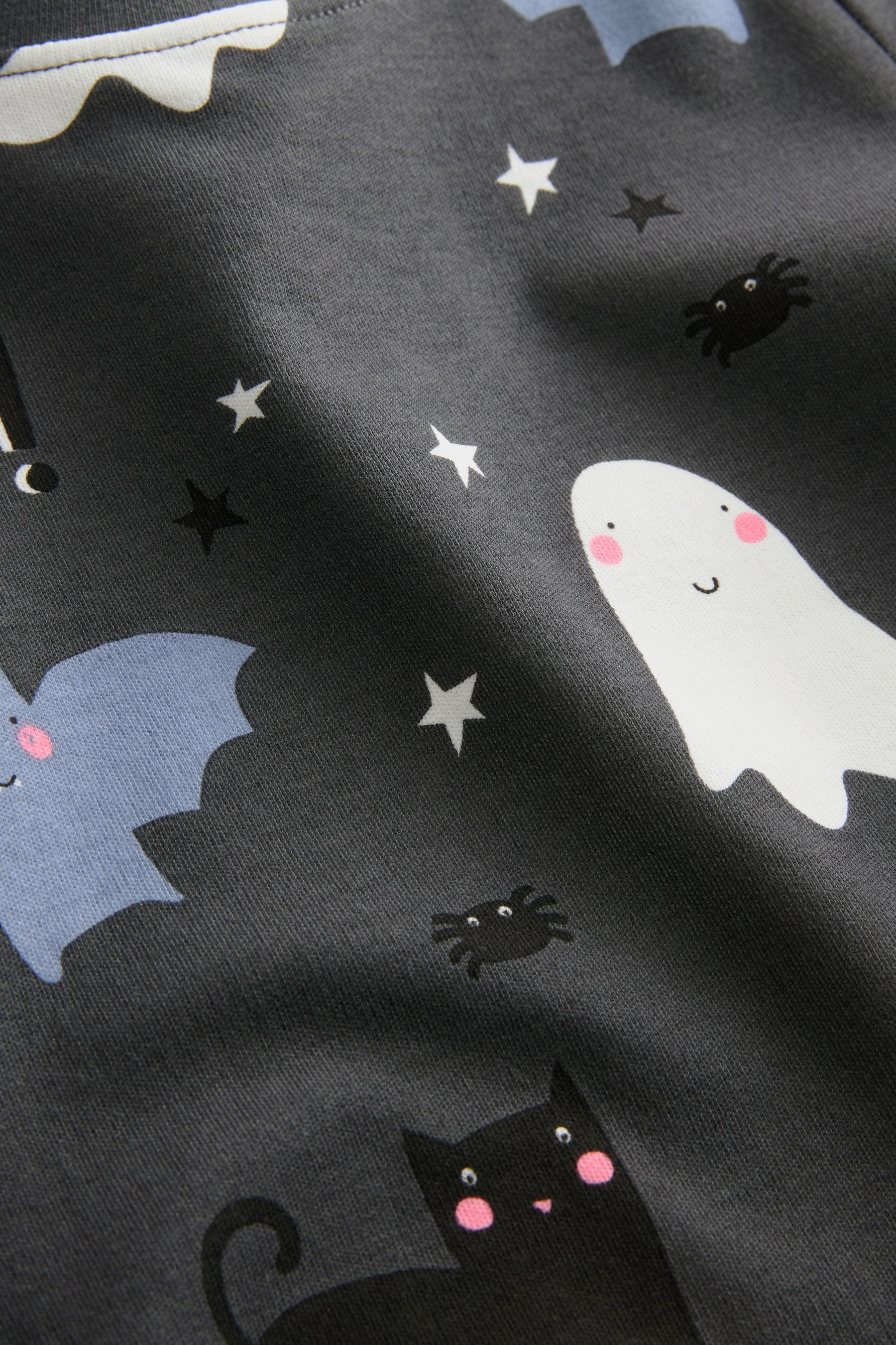 Grey Matching Family Halloween 100% Cotton Glow in the Dark Snuggle Pyjamas (9mths-12yrs)