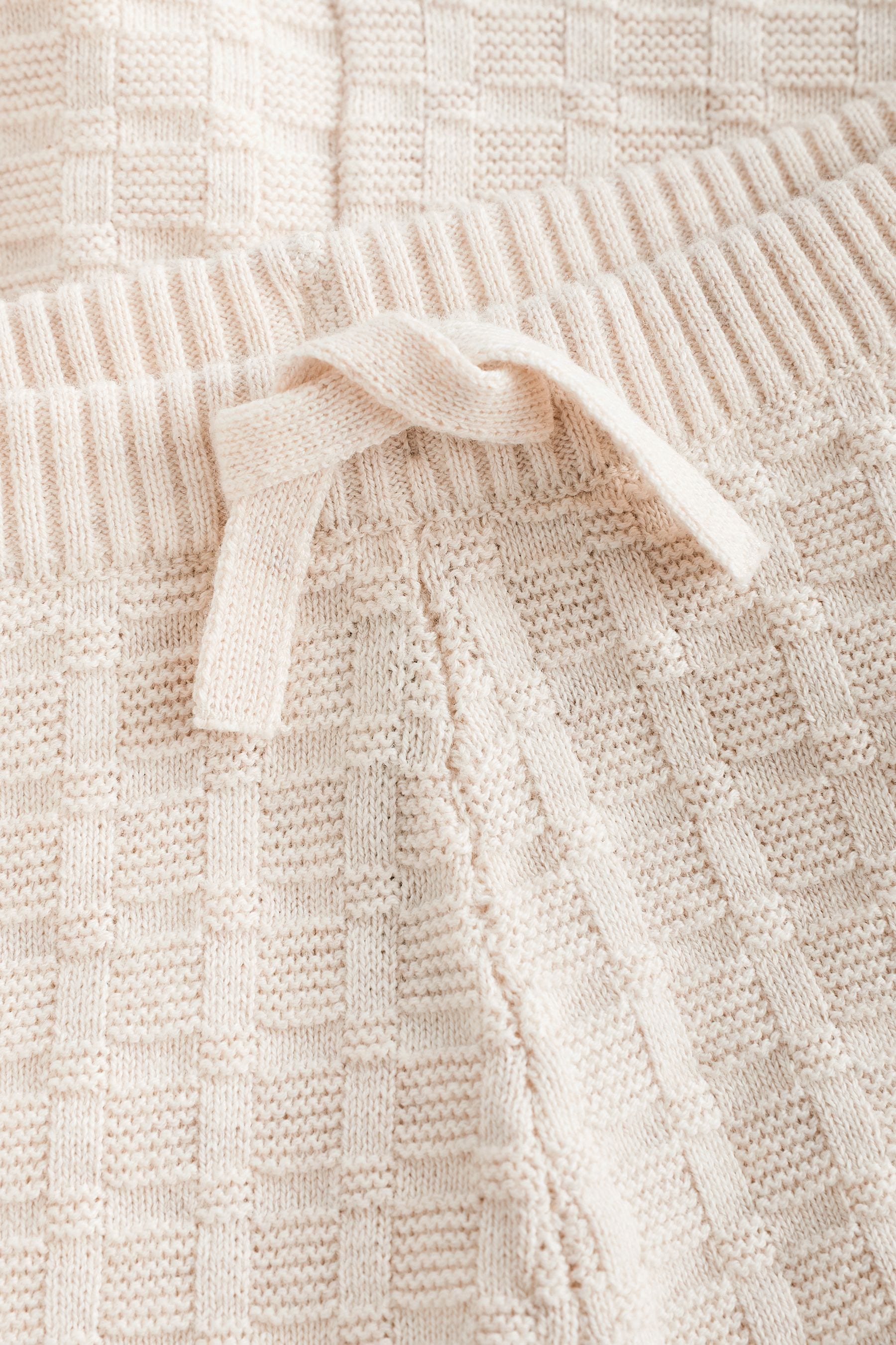 Neutral Baby Textured Knit 100% Cotton Top and Leggings Set (0mths-3yrs)