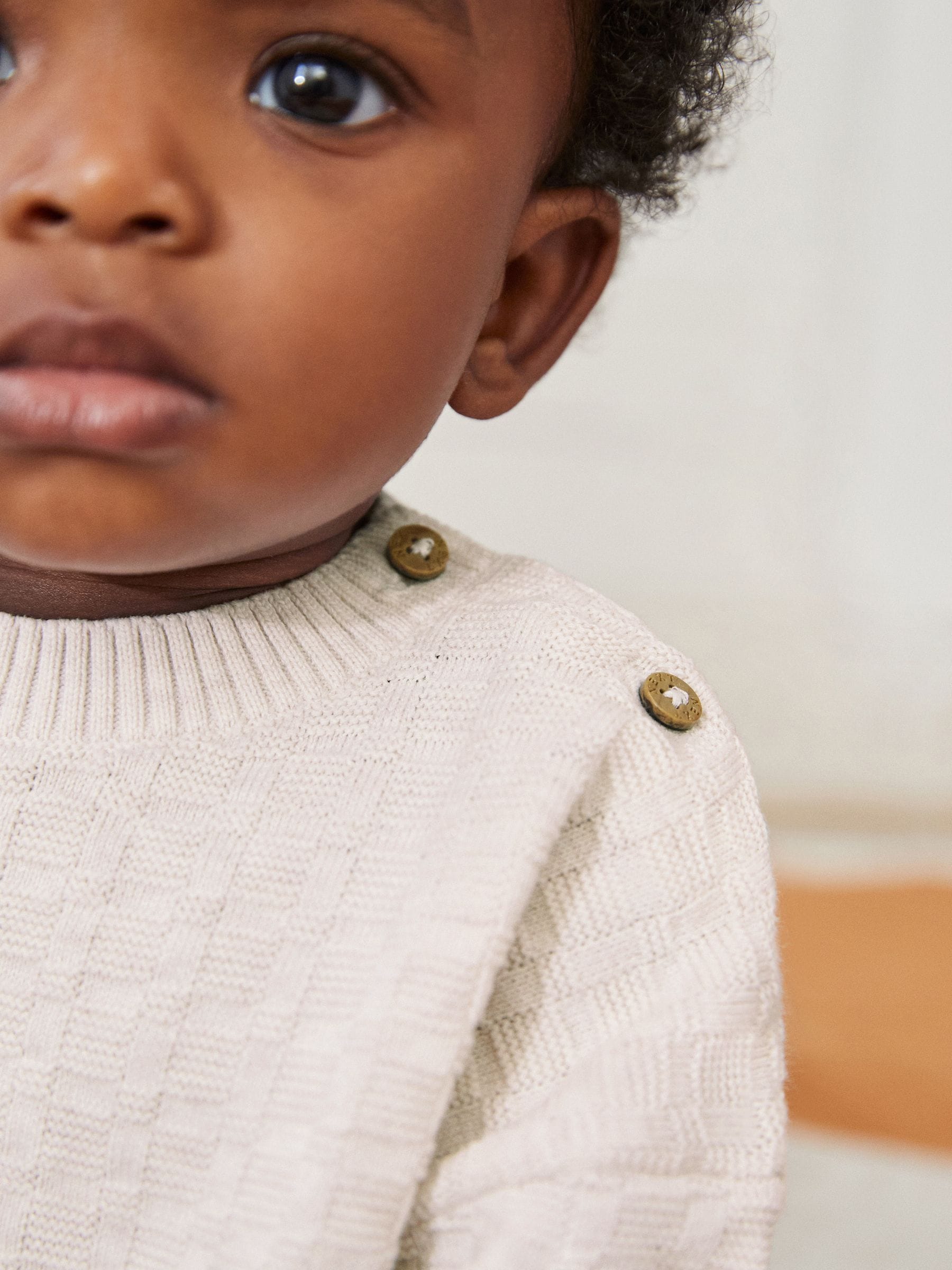 Neutral Baby Textured Knit 100% Cotton Top and Leggings Set (0mths-3yrs)