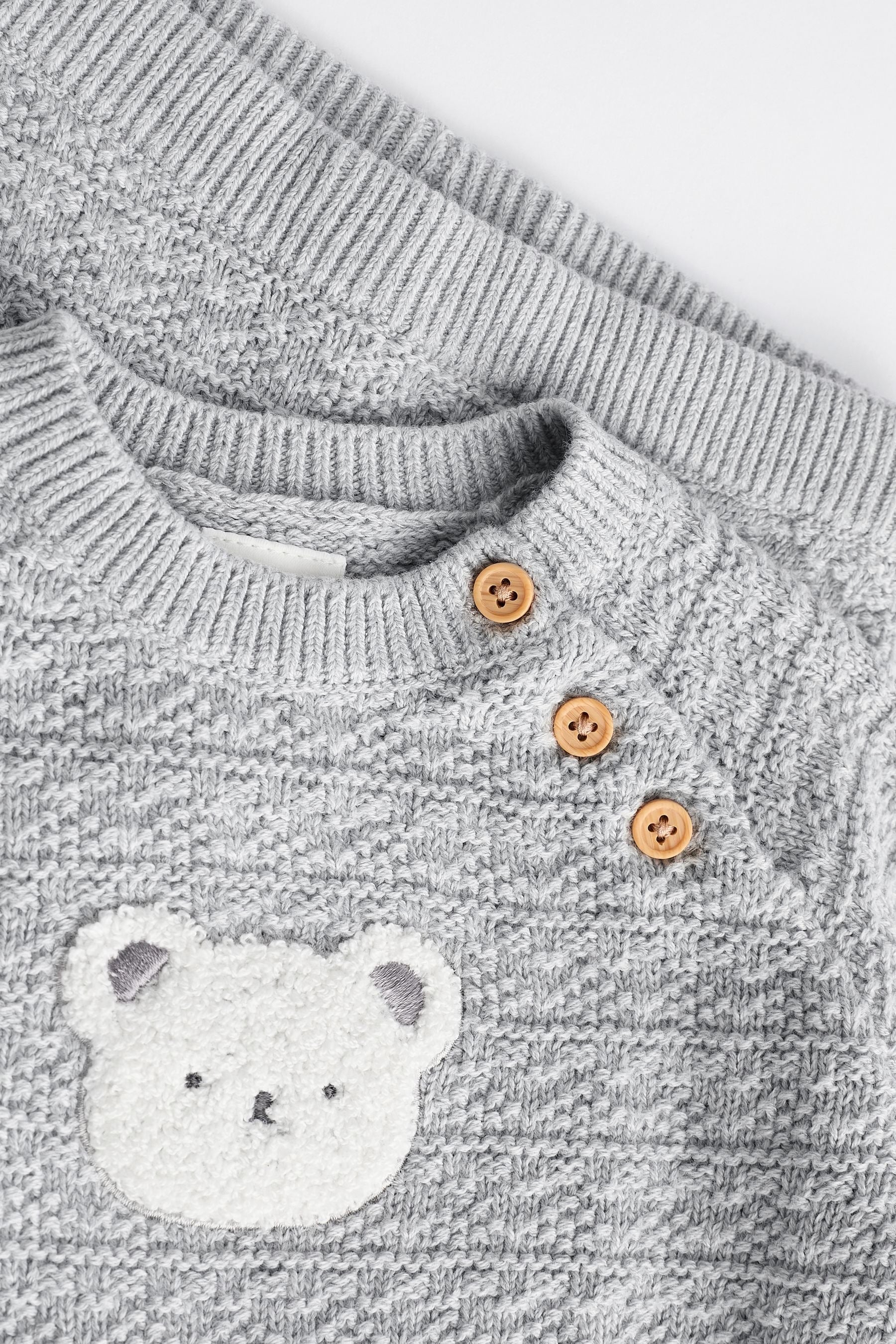 Grey Bear Baby Knitted Top and Leggings Set (0mths-2yrs)