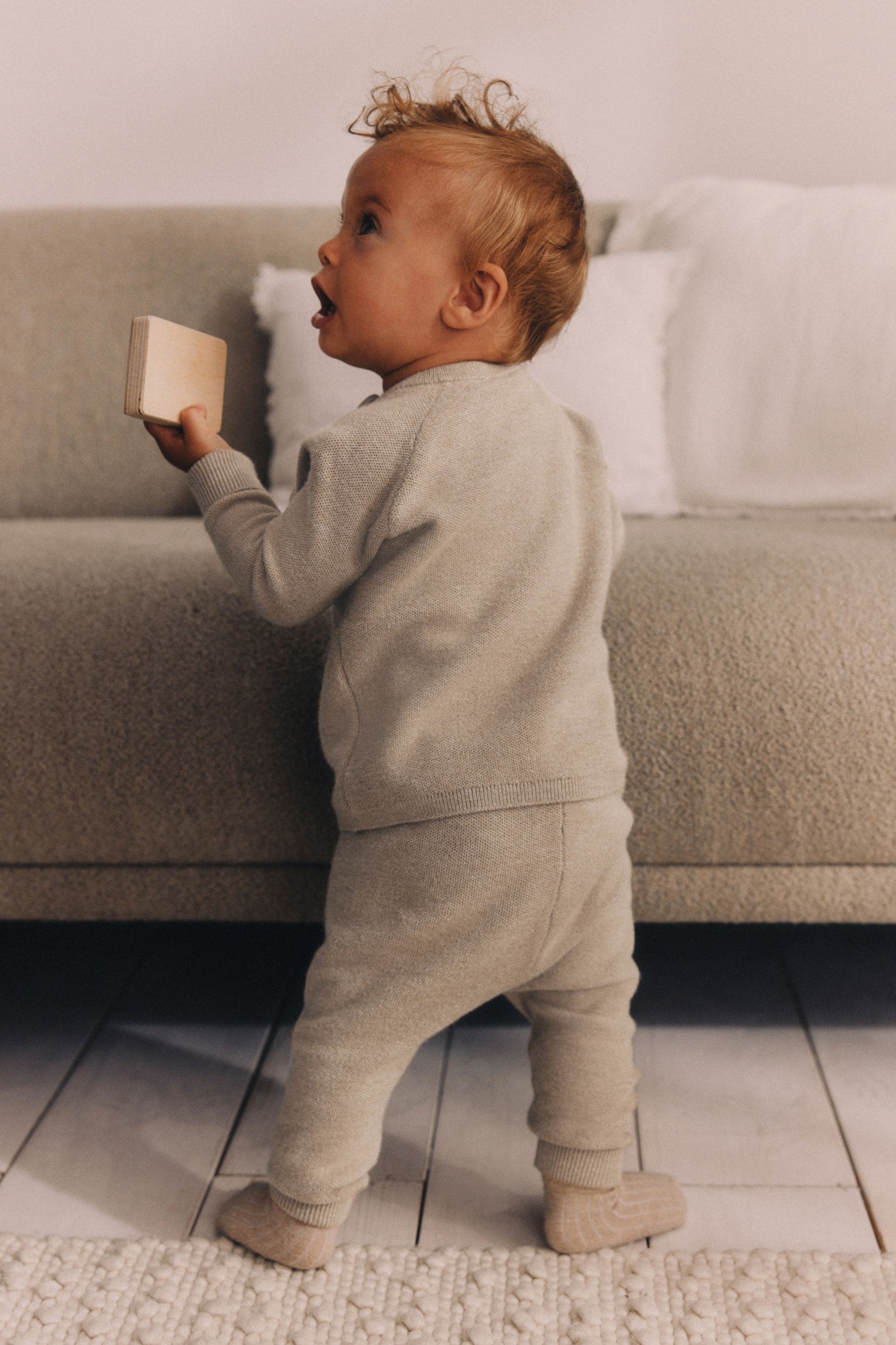 Neutral Knitted Top and Leggings Baby Set (0mths-2yrs)