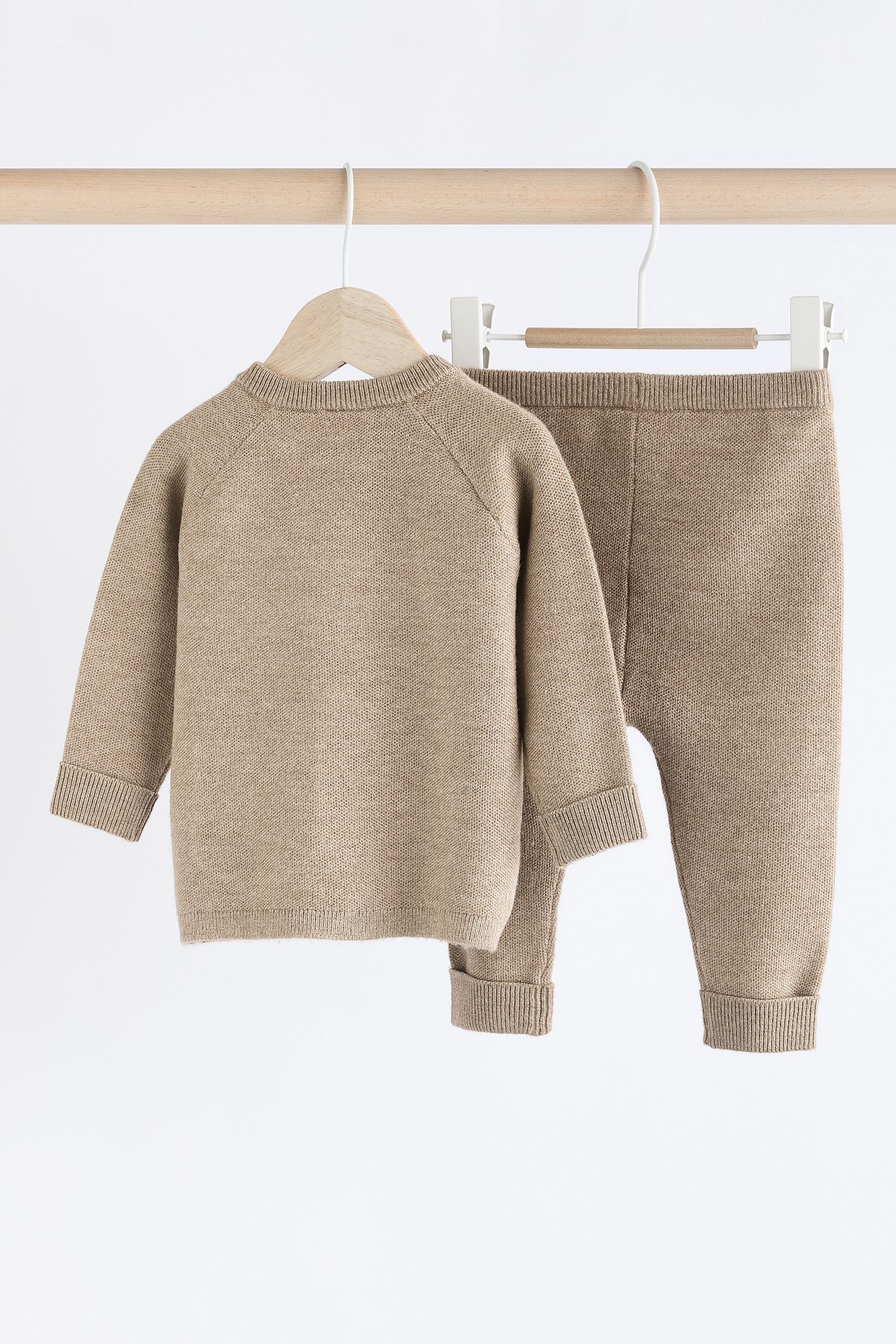 Neutral Knitted Top and Leggings Baby Set (0mths-2yrs)