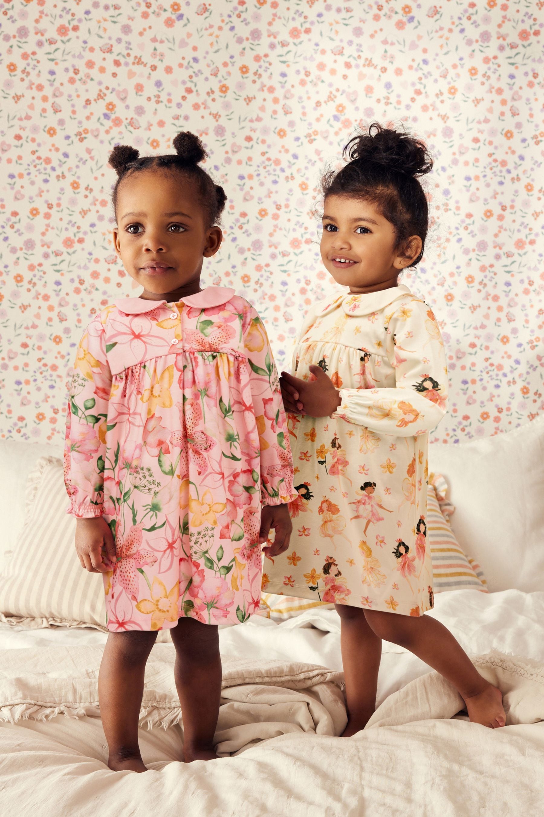 Pink/Cream Fairy Nighties 2 Pack (2-12yrs)