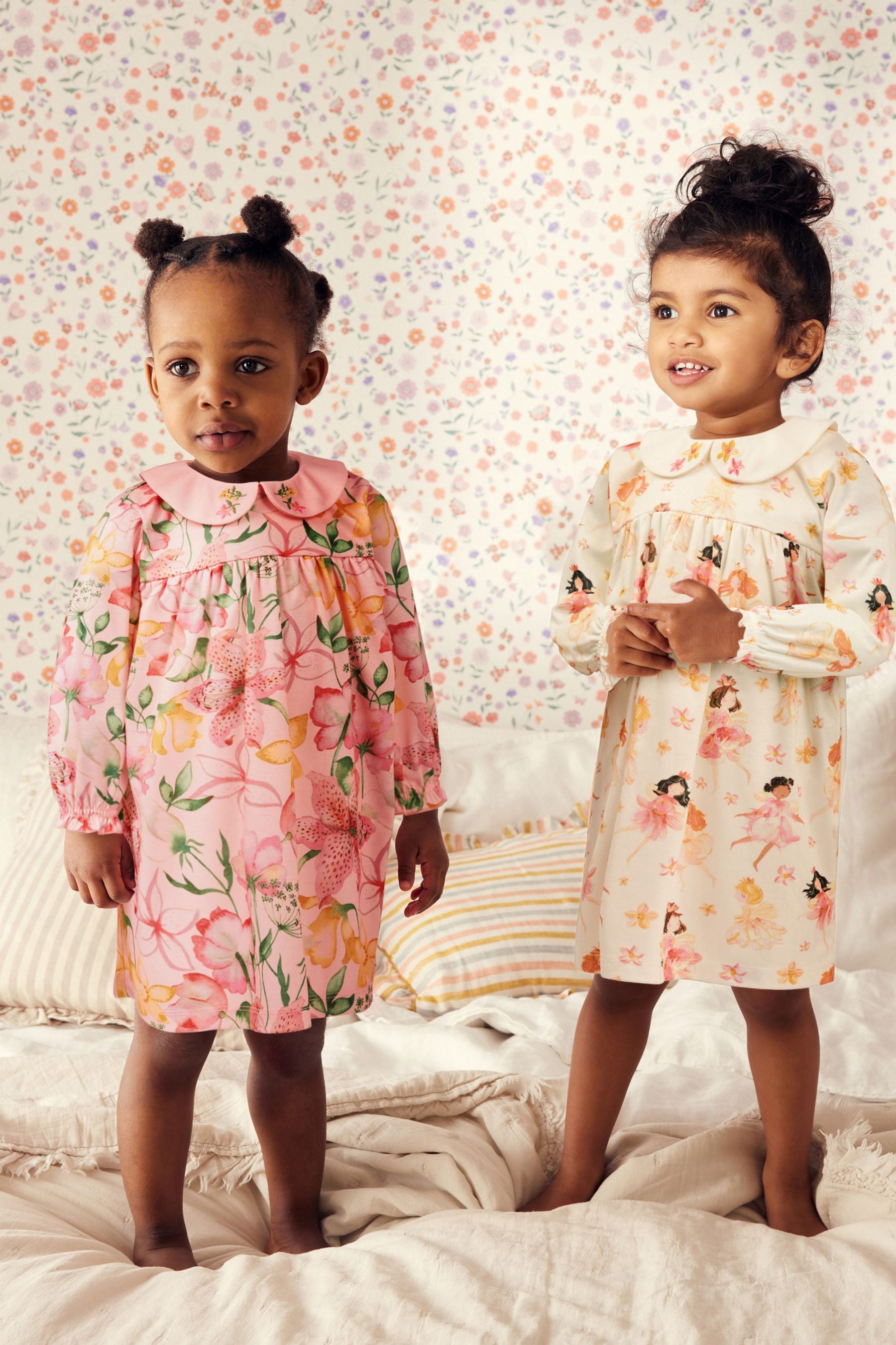 Pink/Cream Fairy Nighties 2 Pack (2-12yrs)