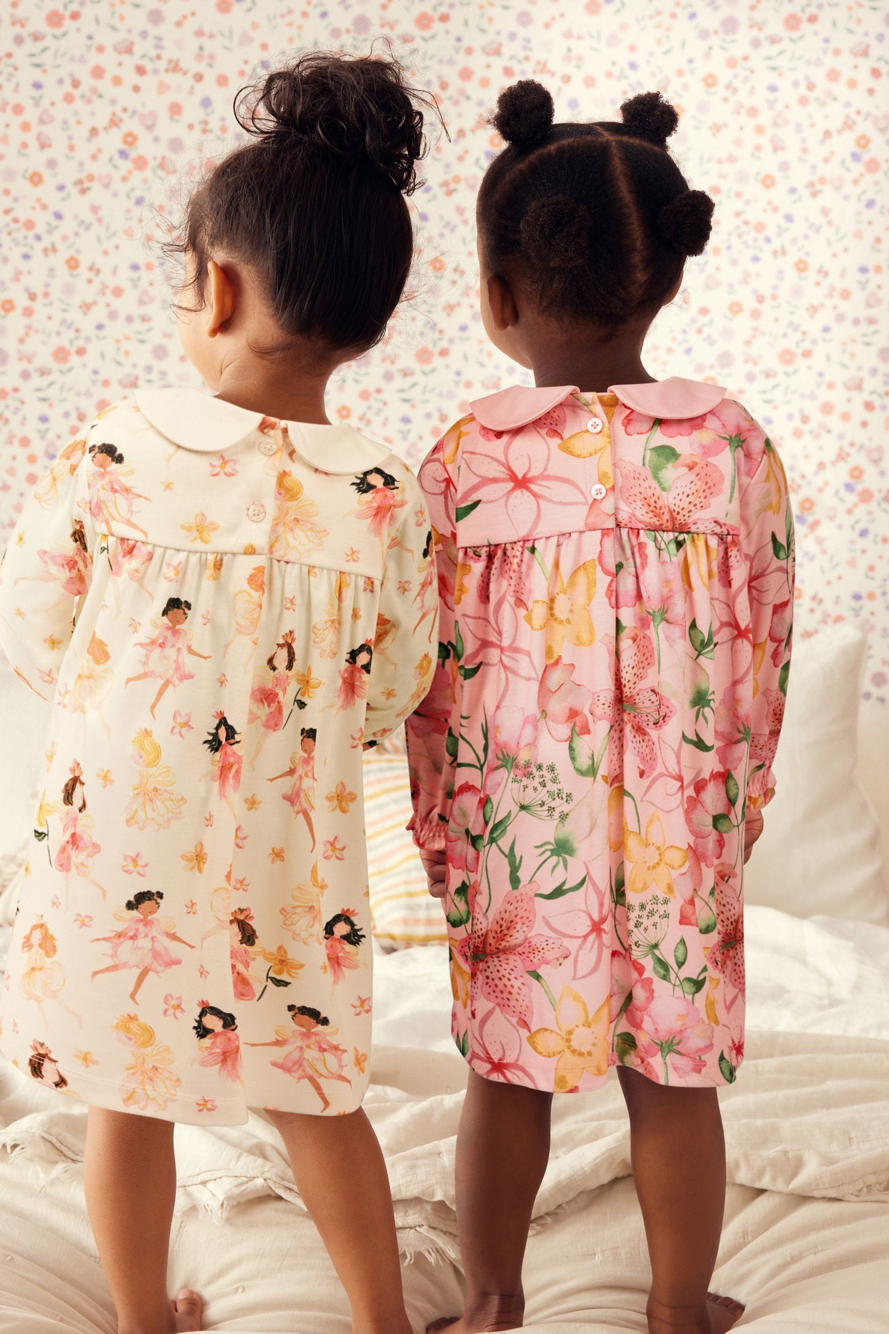 Pink/Cream Fairy Nighties 2 Pack (2-12yrs)